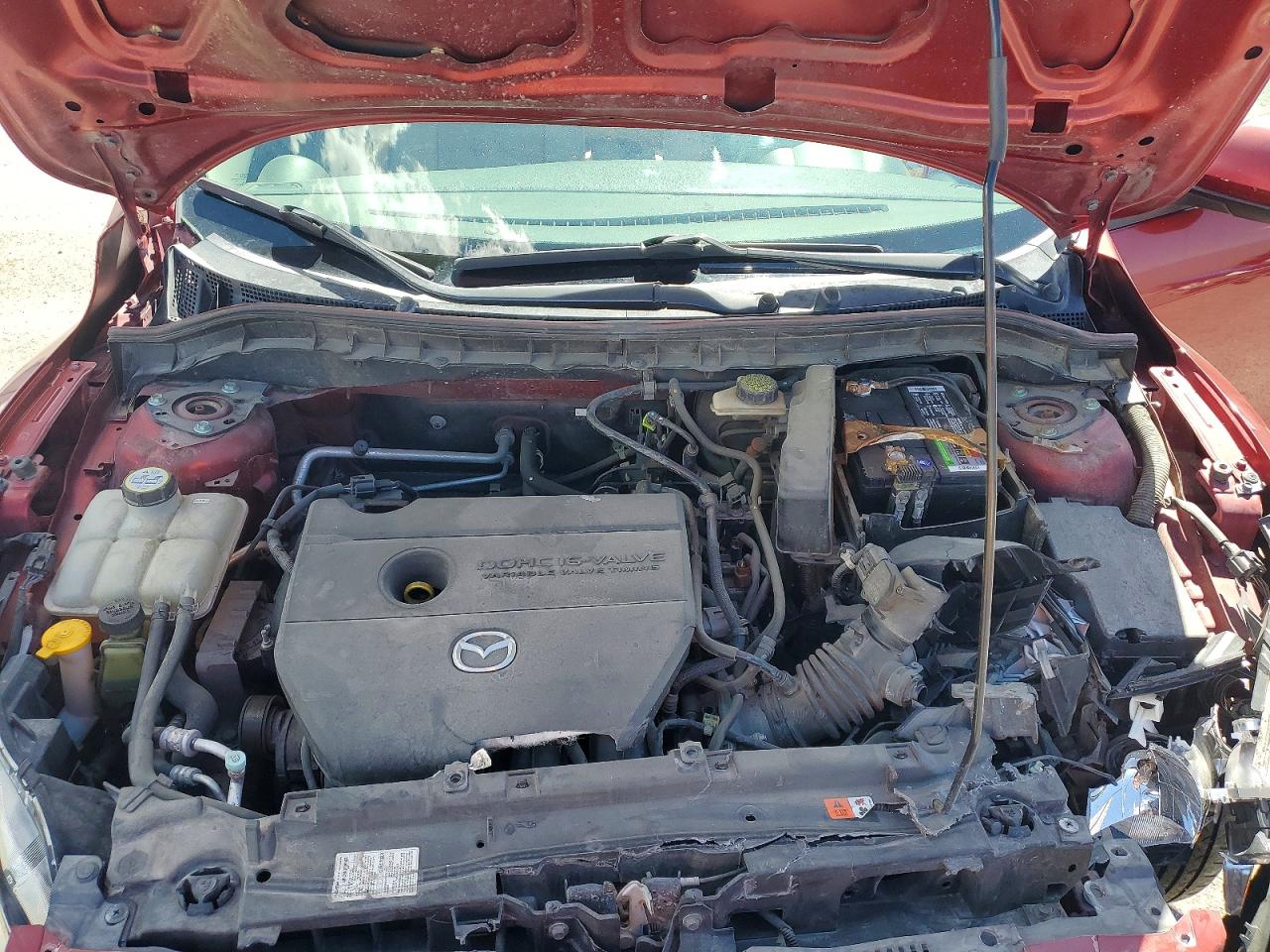 2010 Mazda 3 I Maroon vin: JM1BL1SF7A1208170