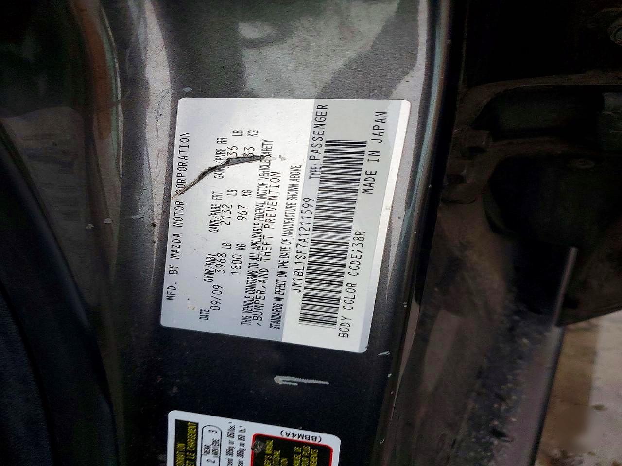 2010 Mazda 3 I Gray vin: JM1BL1SF7A1211599