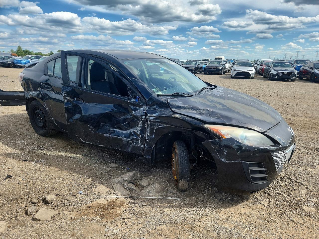 2010 Mazda 3 I Черный vin: JM1BL1SF7A1281491
