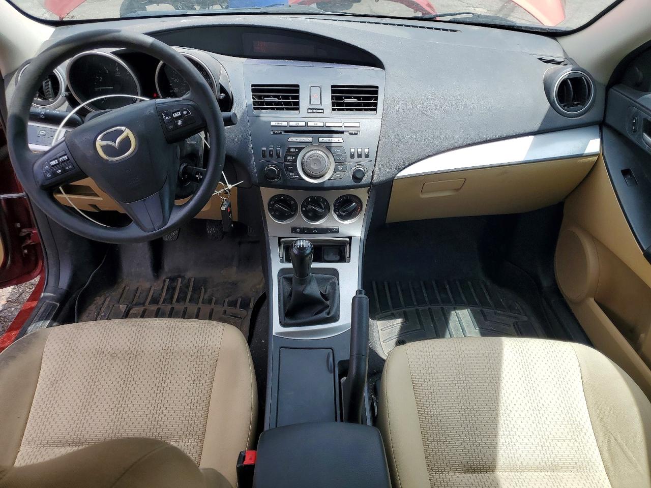 2010 Mazda 3 I Burgundy vin: JM1BL1SF7A1294872