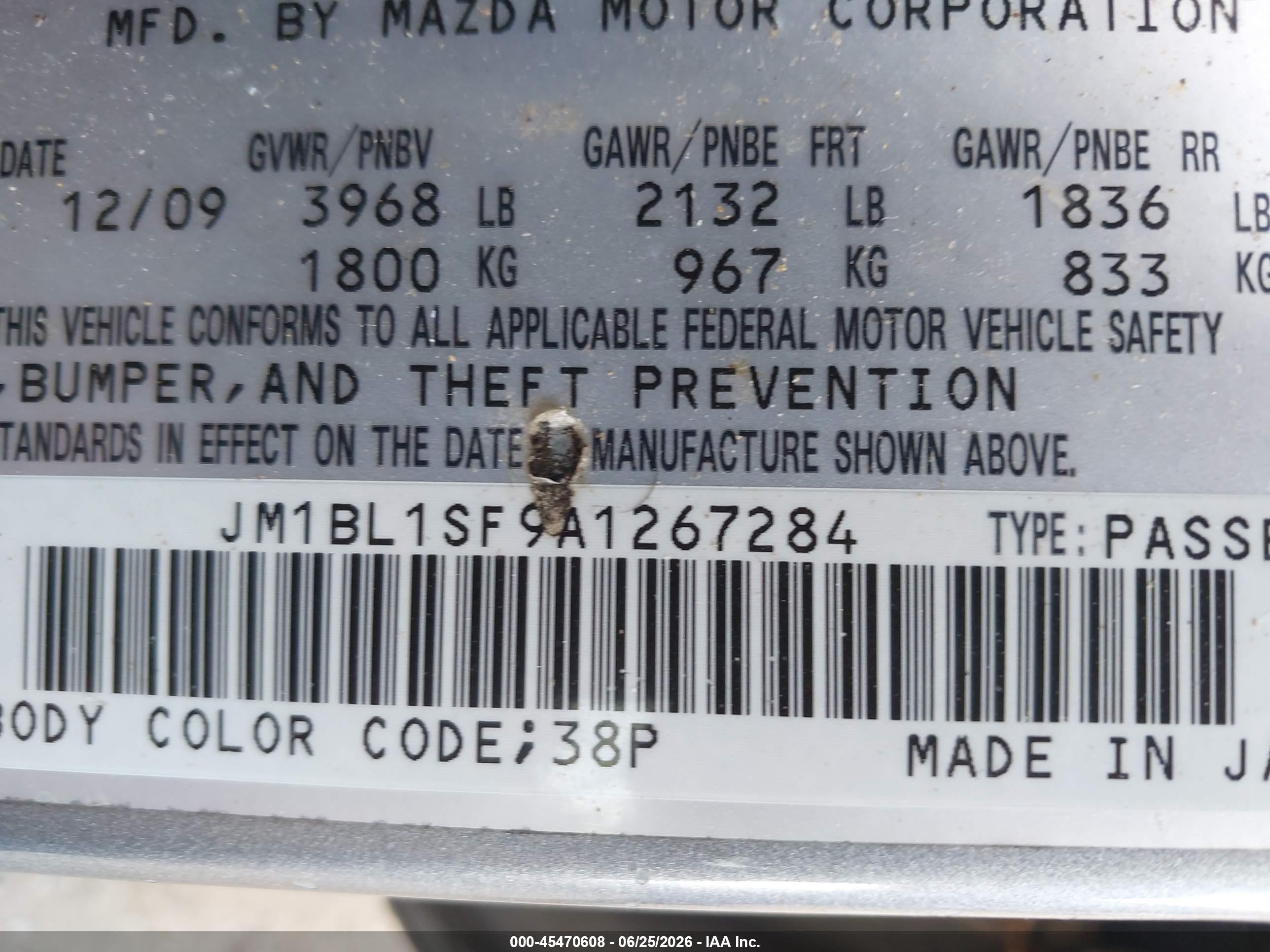 2010 Mazda Mazda3 I Touring Gray vin: JM1BL1SF9A1267284