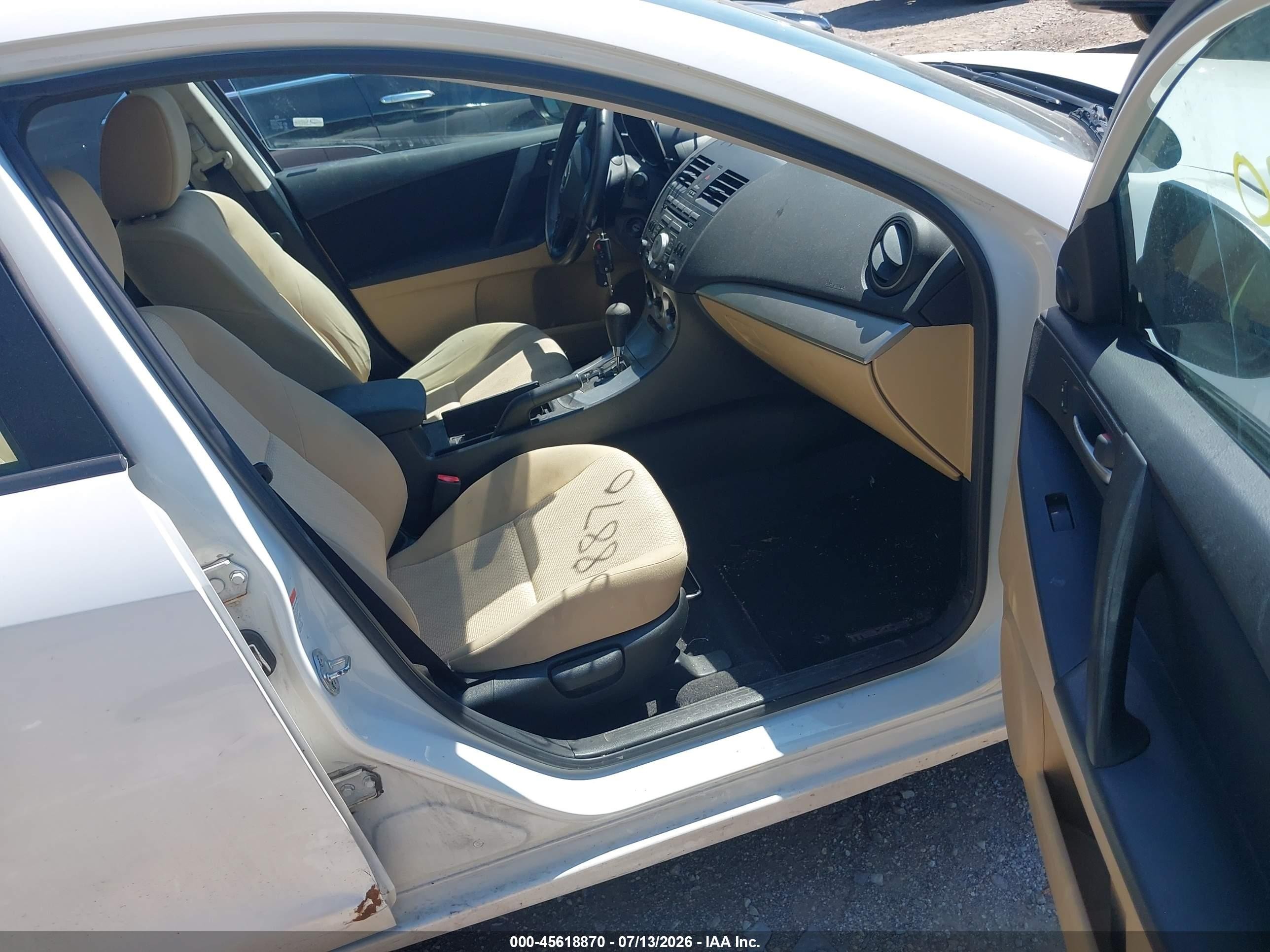 2010 Mazda Mazda3 I Touring White vin: JM1BL1SF9A1298258