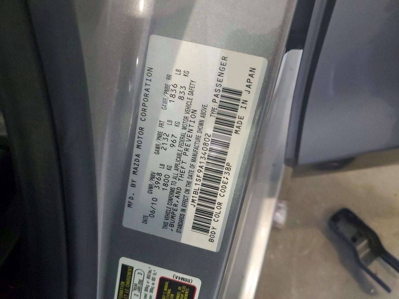 2010 Mazda 3 I Silver vin: JM1BL1SF9A1340802