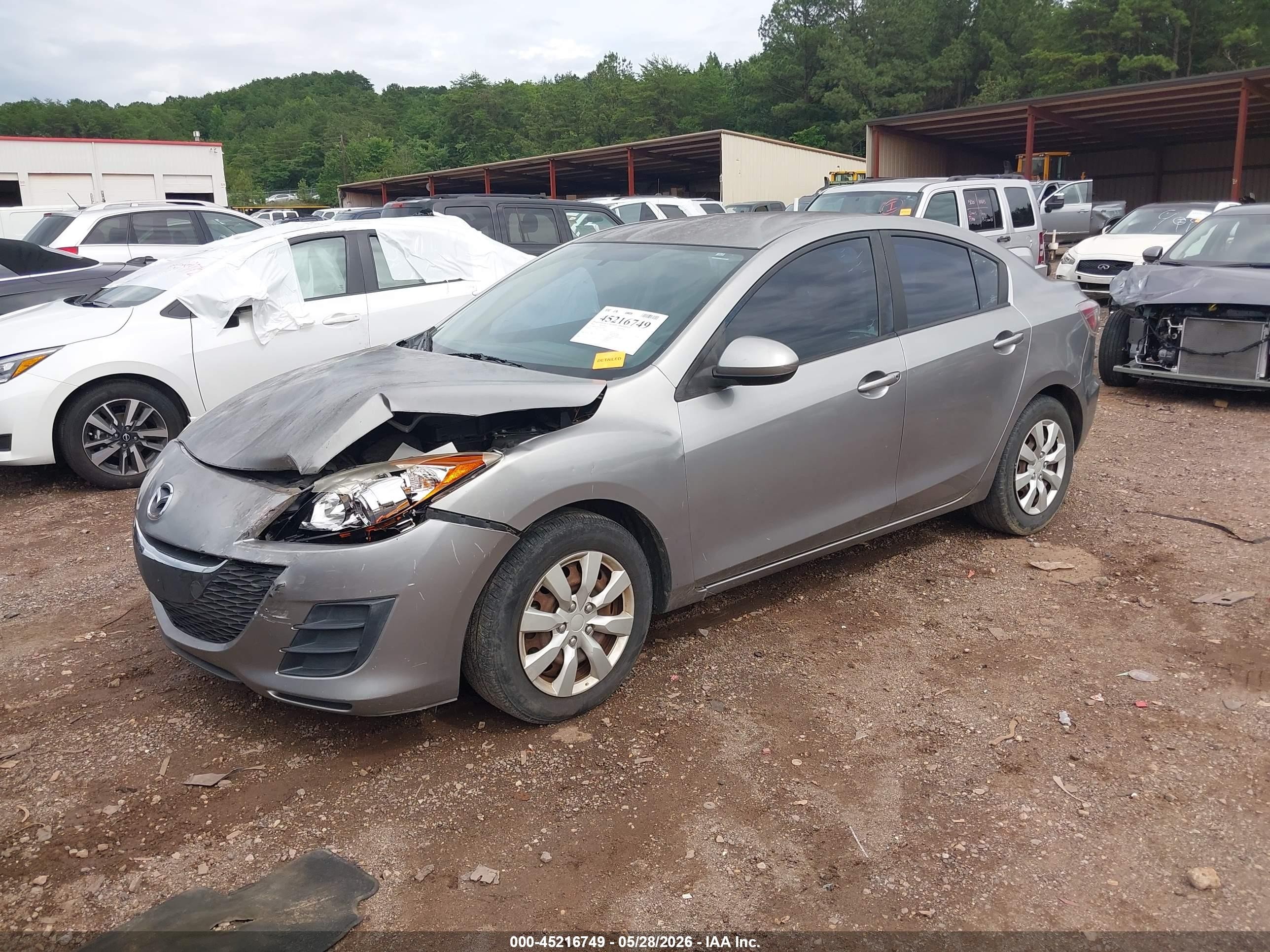 2010 Mazda Mazda3 I Sport Gray vin: JM1BL1SFXA1232205