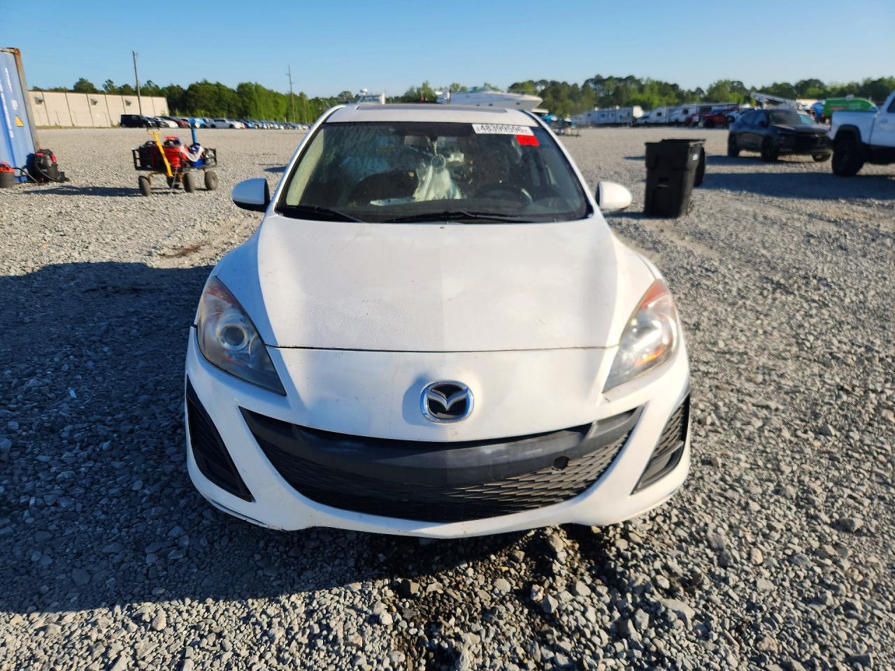 2010 Mazda 3 I White vin: JM1BL1SFXA1292498