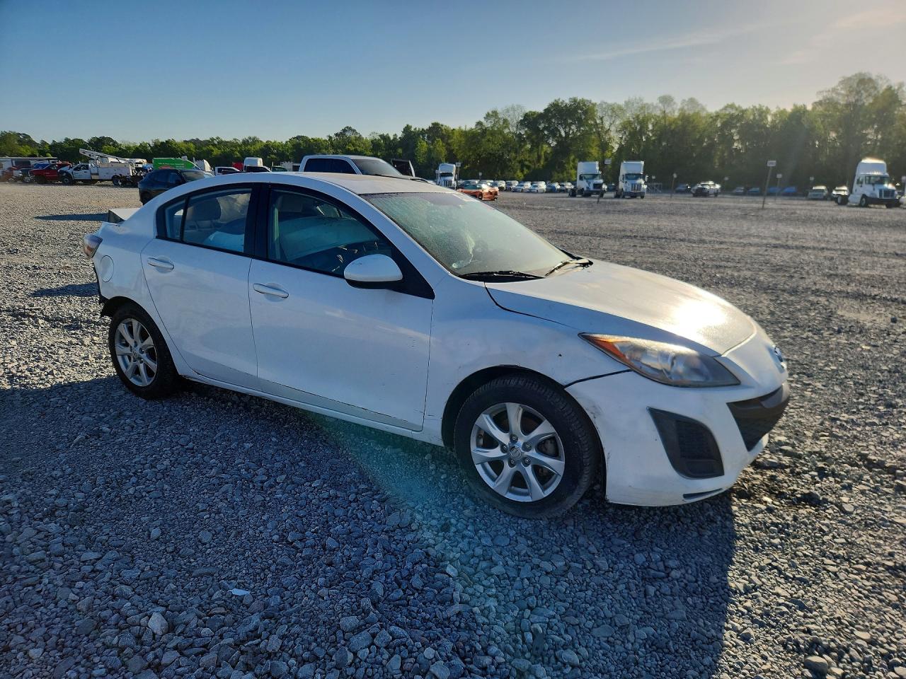 2010 Mazda 3 I White vin: JM1BL1SFXA1292498