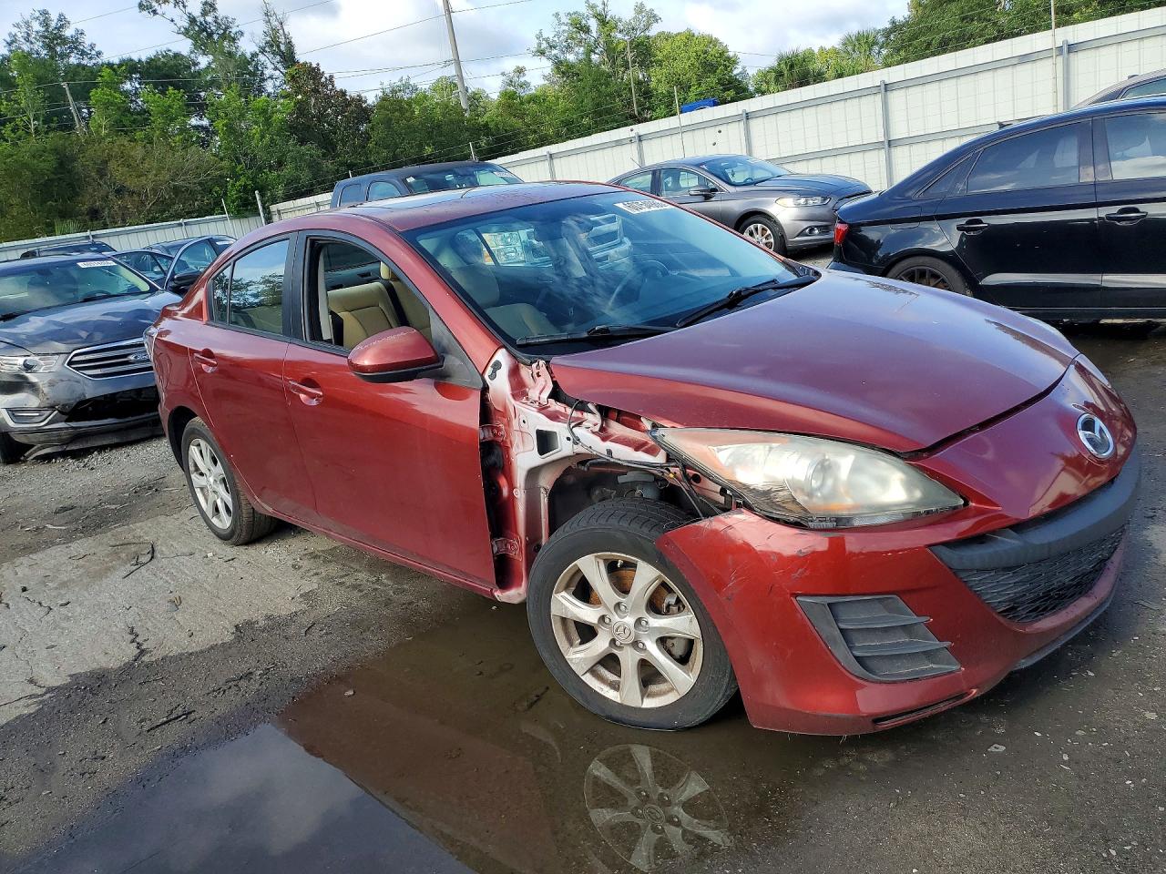 2010 Mazda 3 I Maroon vin: JM1BL1SFXA1316976
