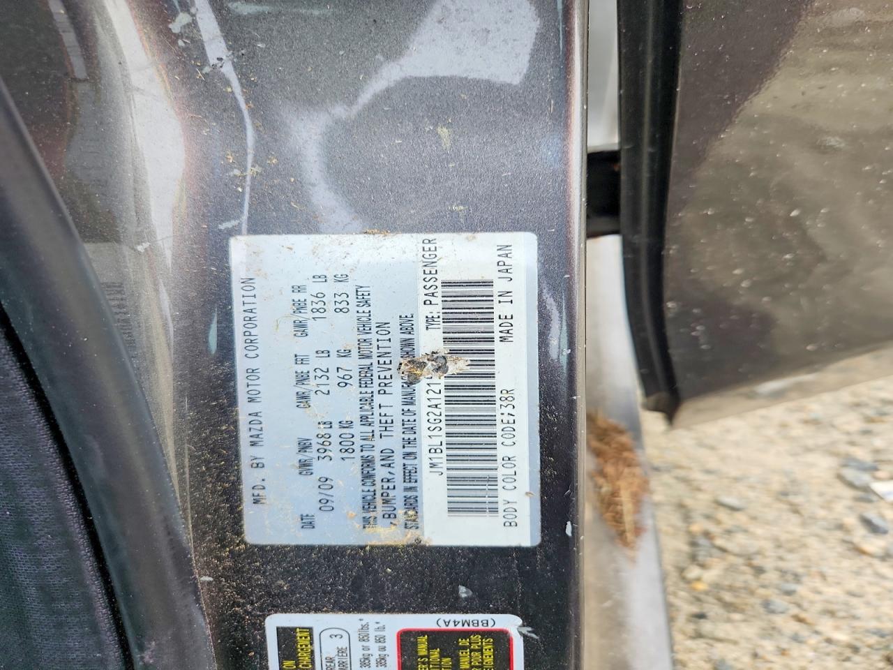 2010 Mazda 3 I Gray vin: JM1BL1SG2A1215066