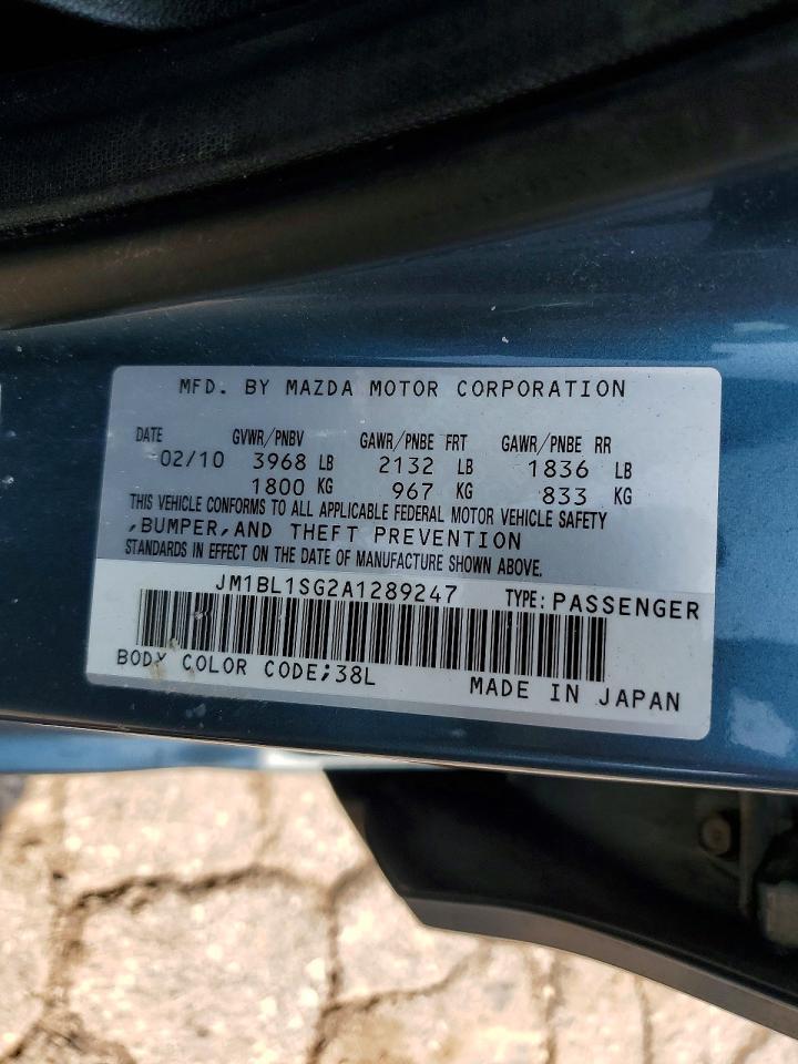 2010 Mazda 3 I Blue vin: JM1BL1SG2A1289247