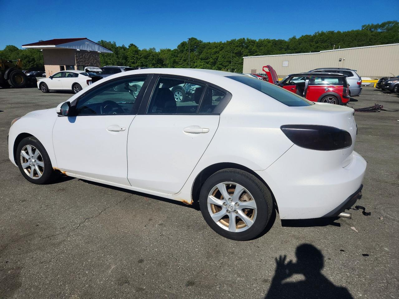 2010 Mazda 3 I White vin: JM1BL1SG3A1338567