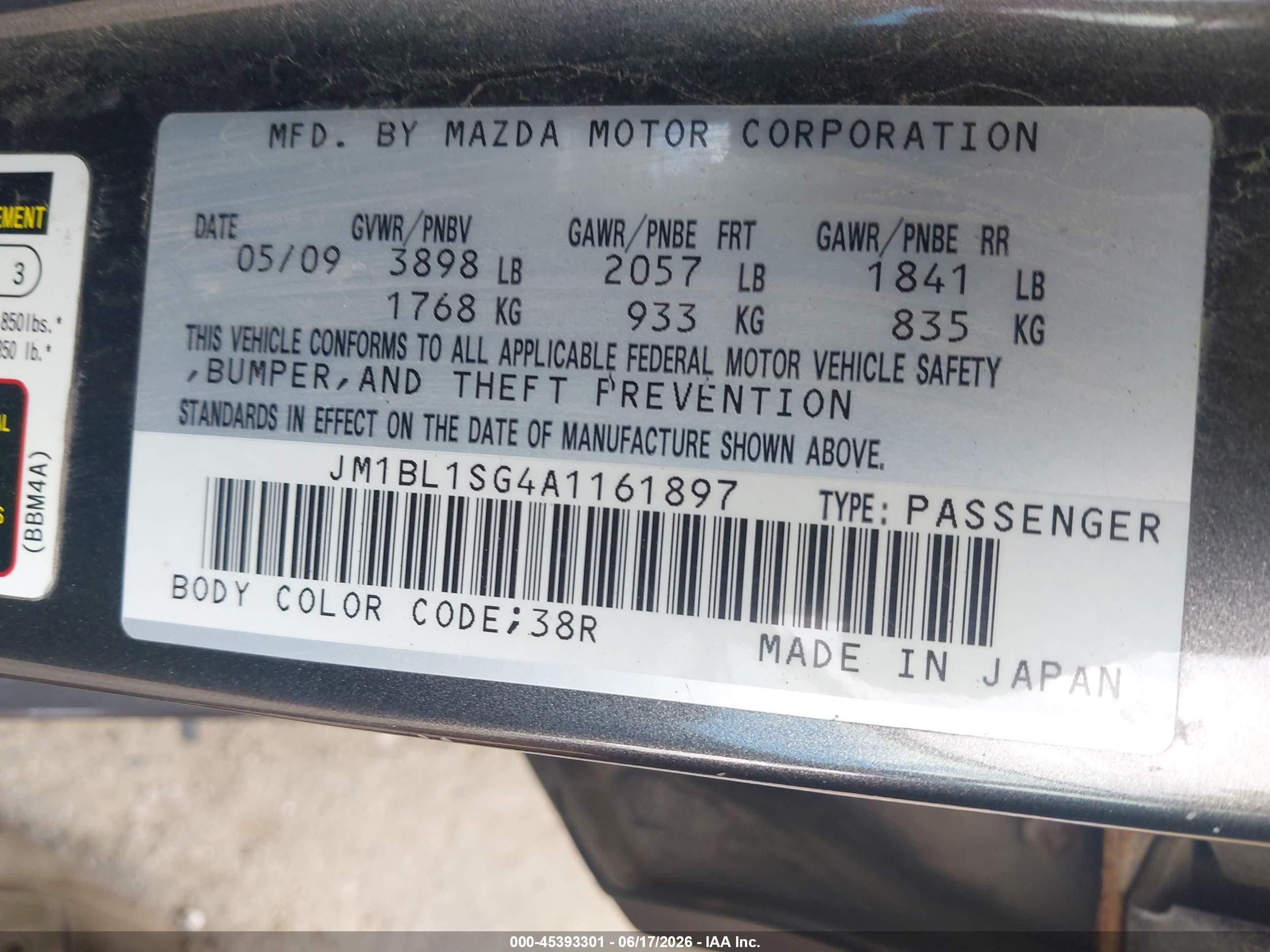 2010 Mazda Mazda3 I Touring Gray vin: JM1BL1SG4A1161897