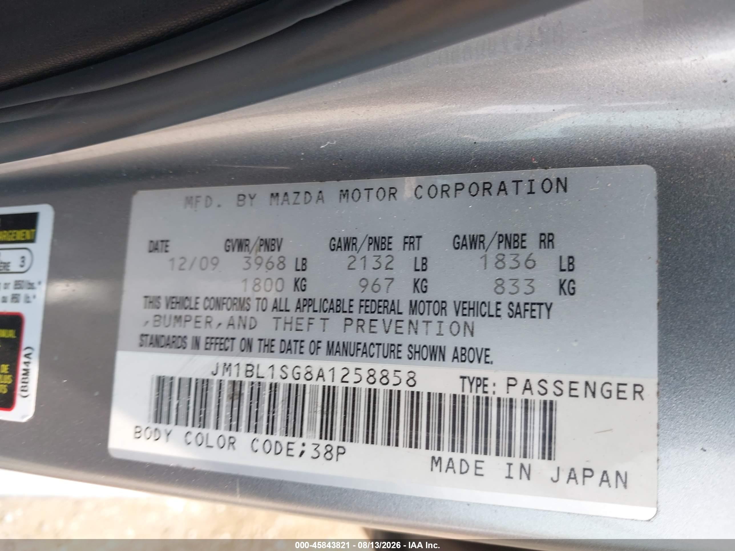 2010 Mazda Mazda3 I Sport Silver vin: JM1BL1SG8A1258858