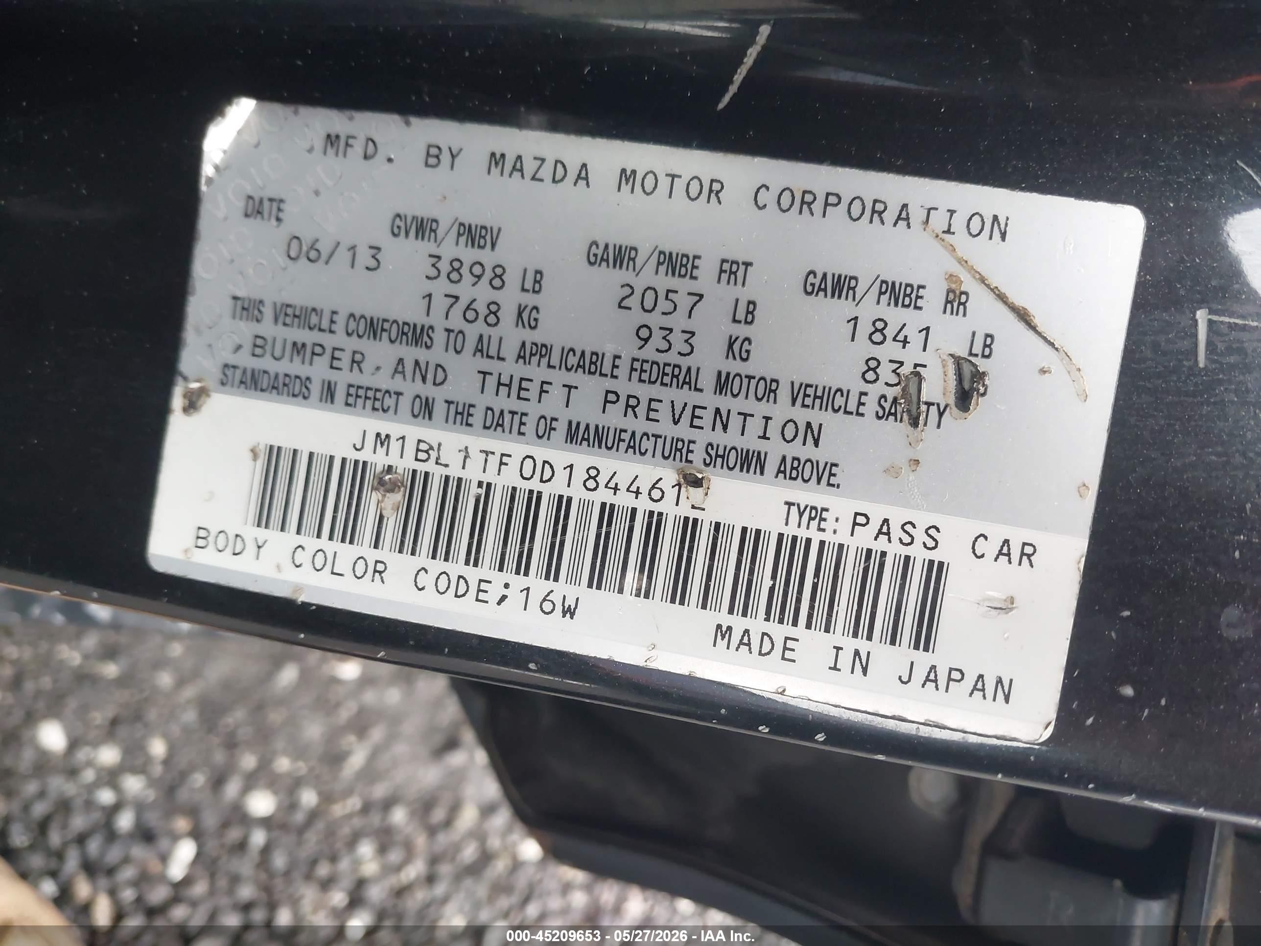 2013 Mazda Mazda3 I Sv Черный vin: JM1BL1TF0D1844612