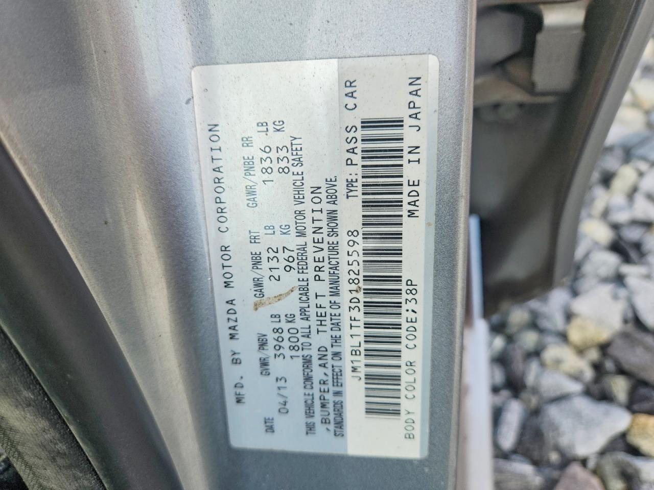 2013 Mazda 3 I Silver vin: JM1BL1TF3D1825598