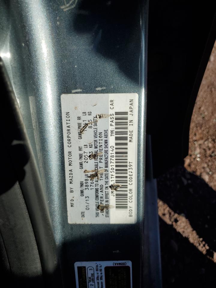 2013 Mazda 3 Blue vin: JM1BL1TF5D1778140