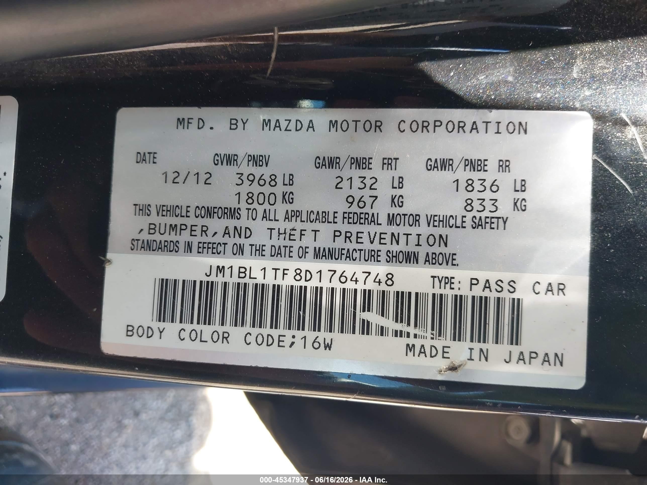 2013 Mazda Mazda3 I Sv Black vin: JM1BL1TF8D1764748