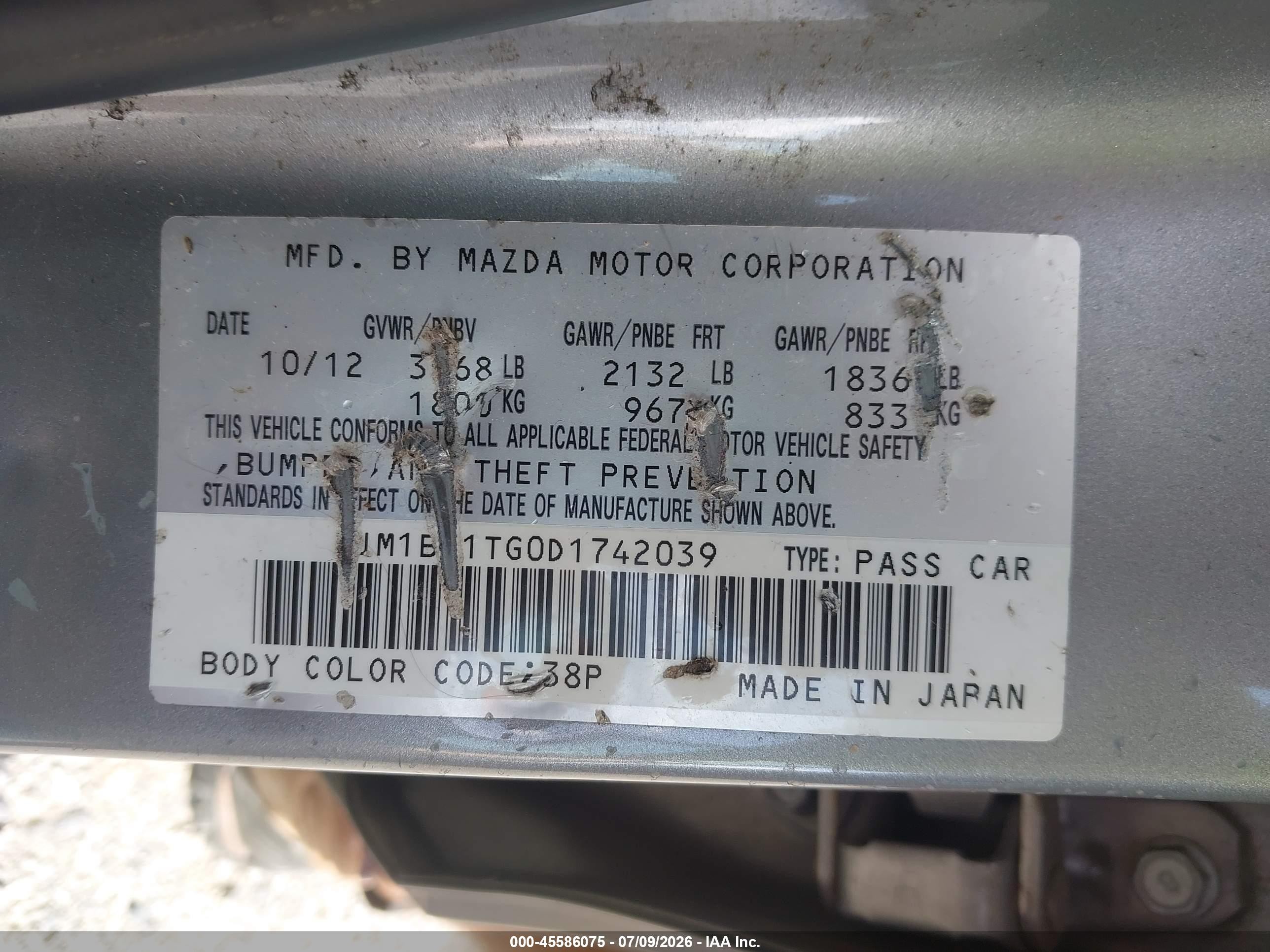 2013 Mazda Mazda3 I Sv Silver vin: JM1BL1TG0D1742039