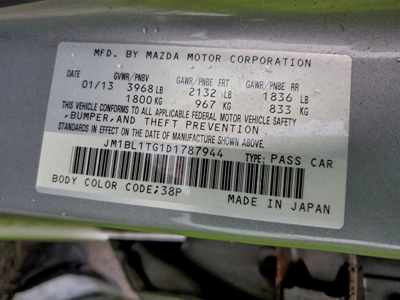 2013 Mazda 3 I Silver vin: JM1BL1TG1D1787944