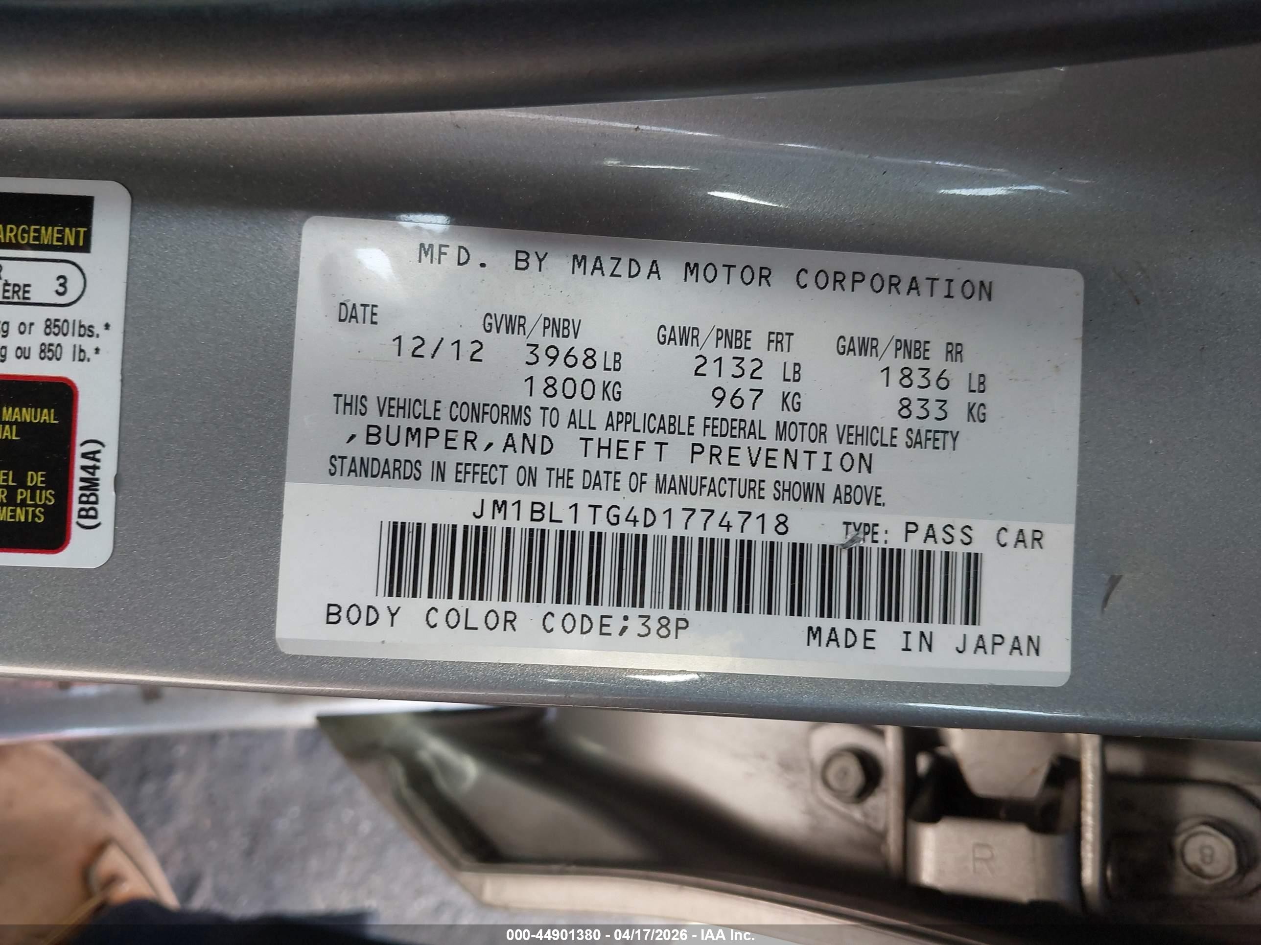 2013 Mazda Mazda3 I Sv Silver vin: JM1BL1TG4D1774718