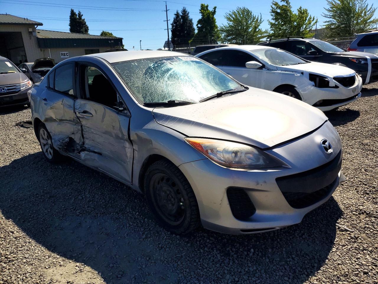 2013 Mazda 3 I Silver vin: JM1BL1TG7D1763776