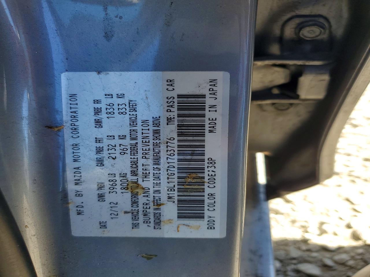 2013 Mazda 3 I Silver vin: JM1BL1TG7D1763776