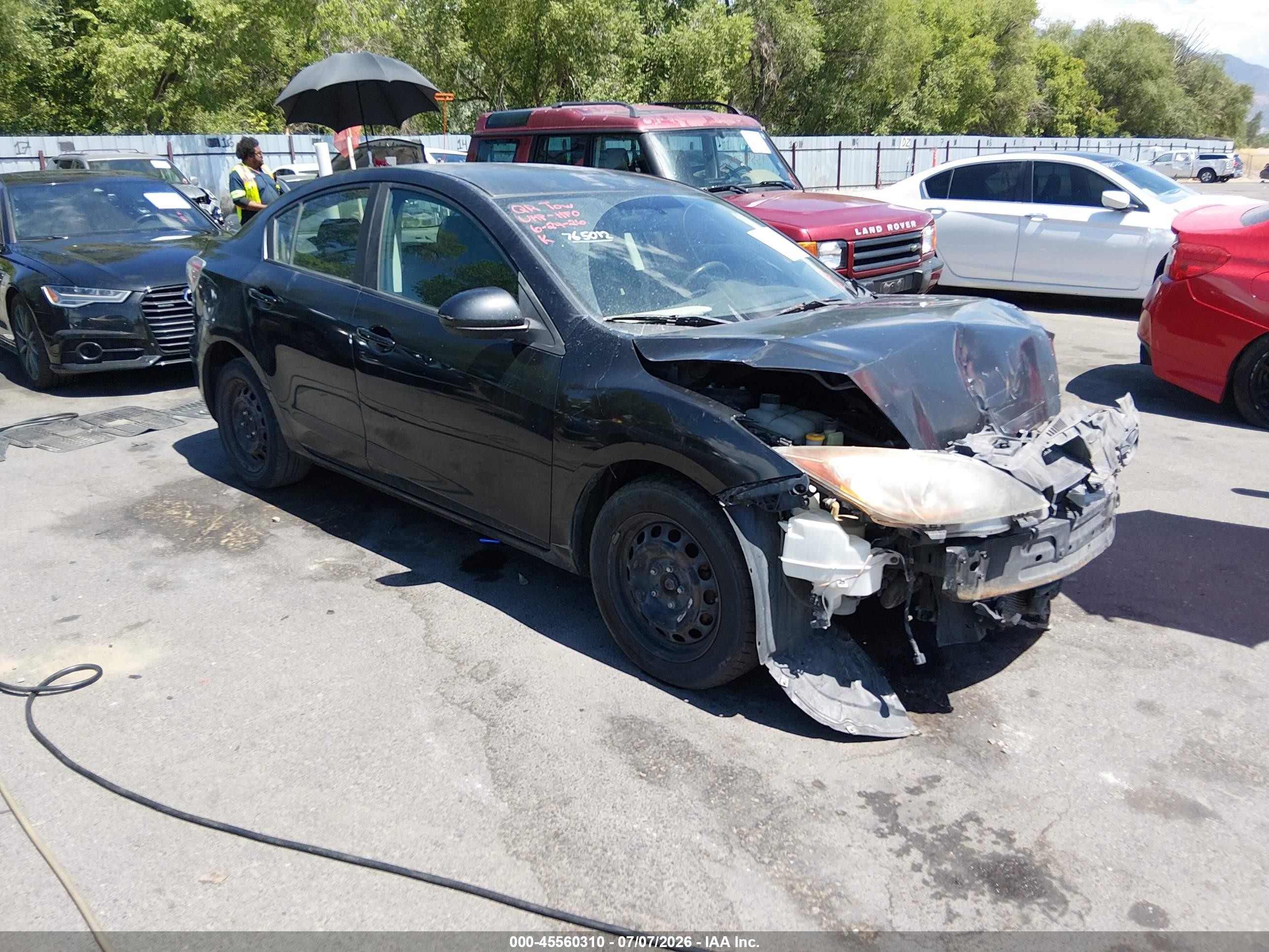 2013 Mazda Mazda3 I Sv Черный vin: JM1BL1TG7D1765012