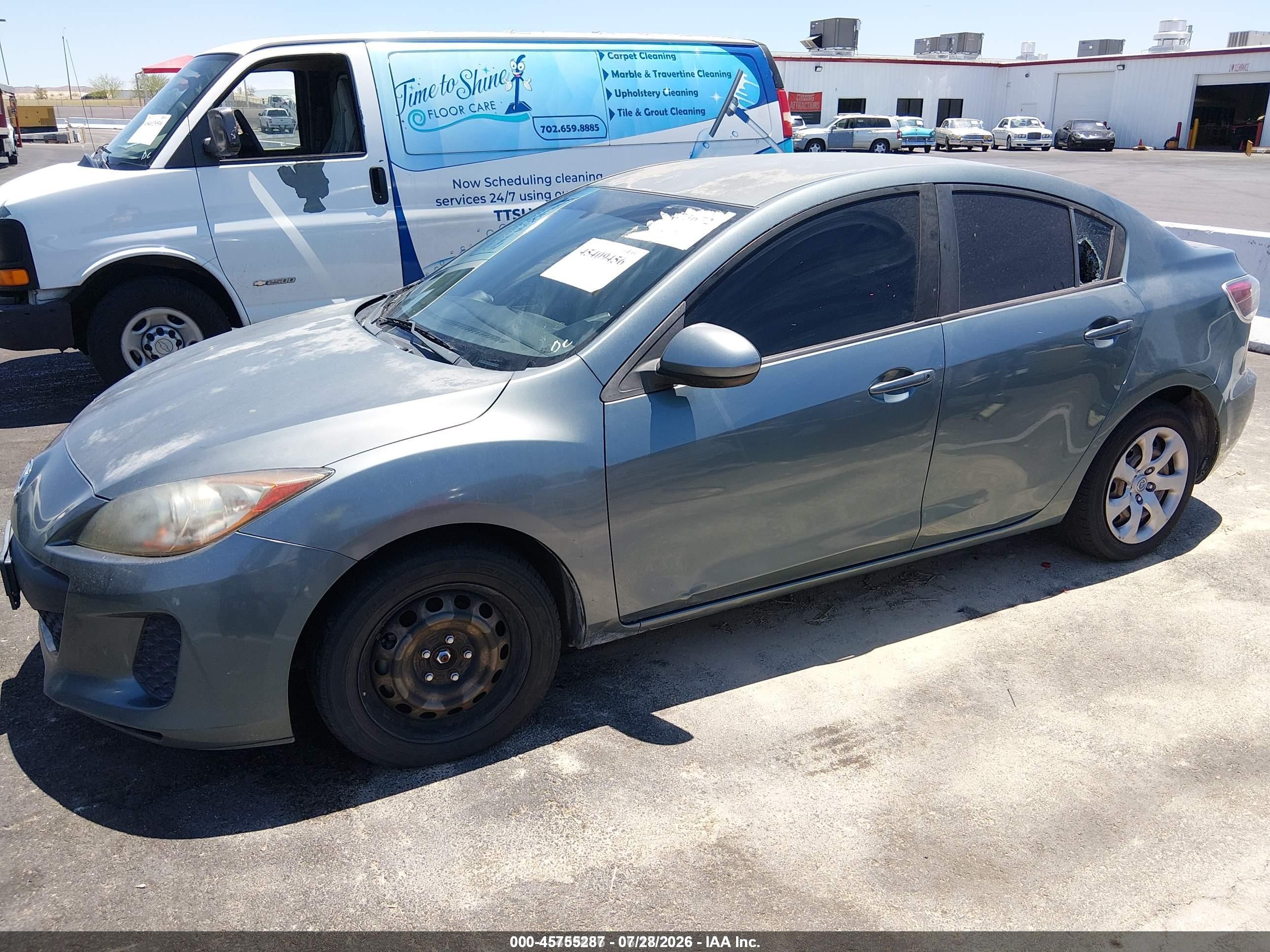 2013 Mazda Mazda3 I Sv Light Blue vin: JM1BL1TG9D1765173