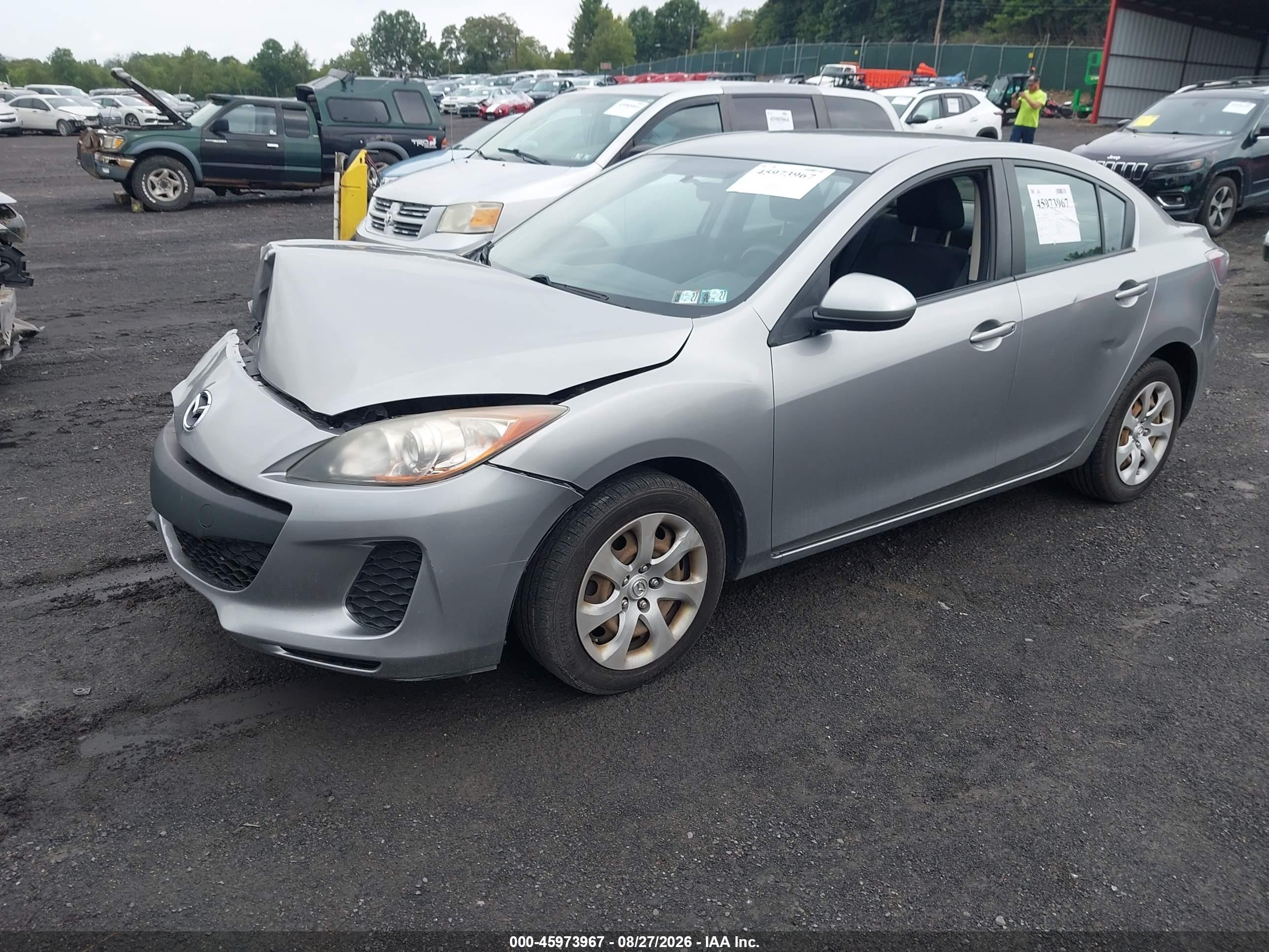2013 Mazda Mazda3 I Sv Silver vin: JM1BL1TG9D1834332