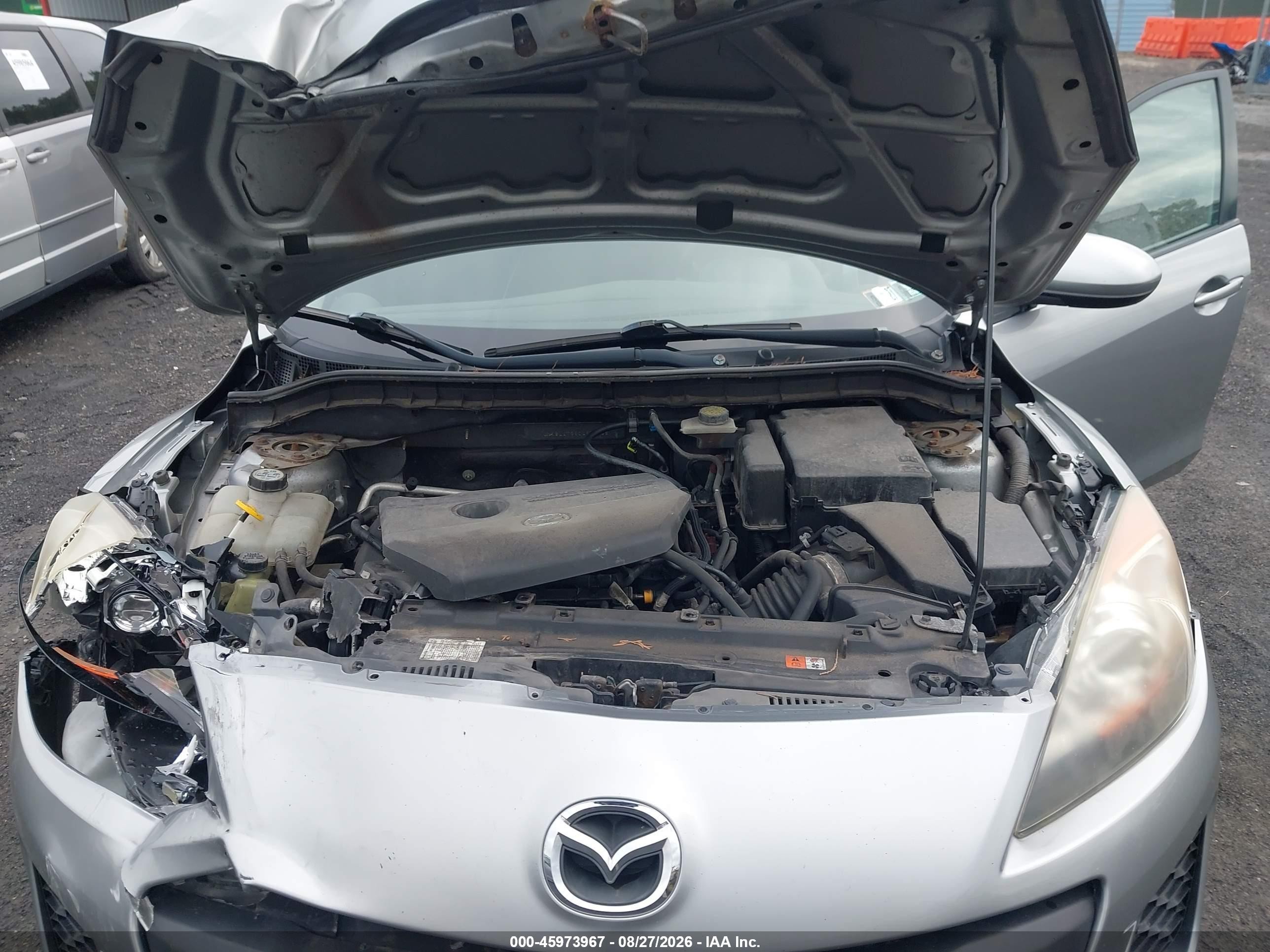 2013 Mazda Mazda3 I Sv Silver vin: JM1BL1TG9D1834332