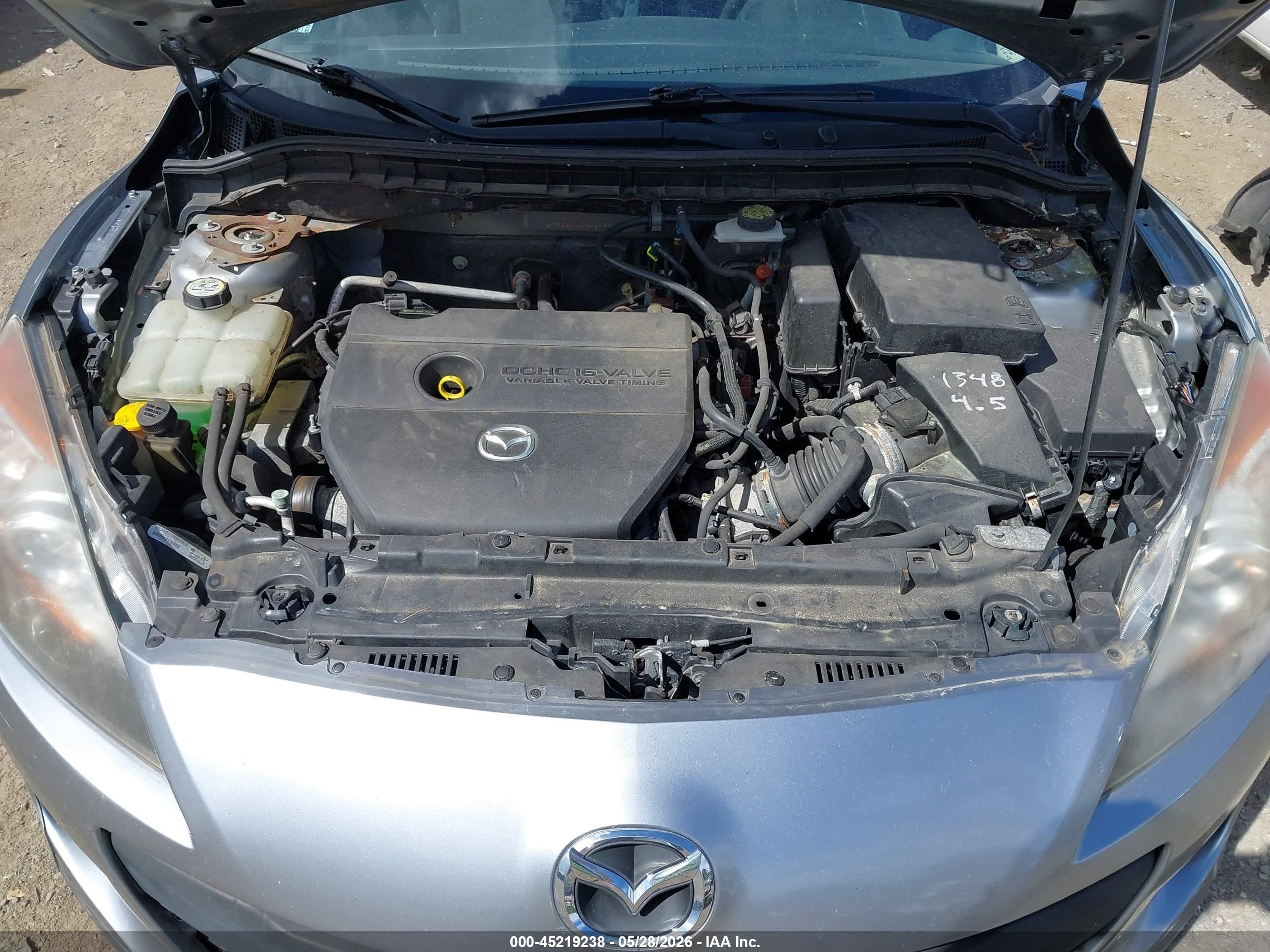 2013 Mazda Mazda3 I Sv Gray vin: JM1BL1TG9D1848893