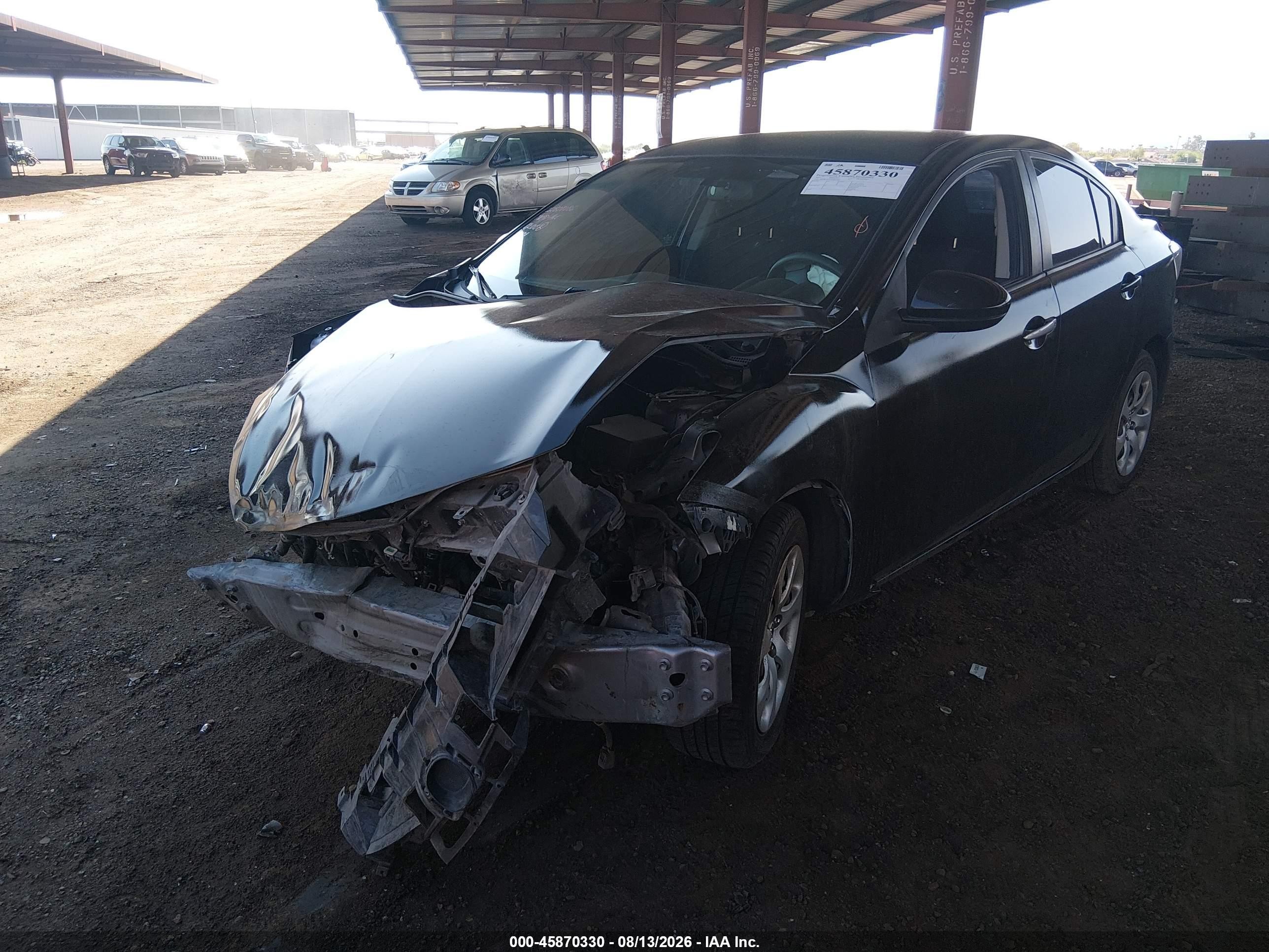 2013 Mazda Mazda3 I Sv Черный vin: JM1BL1TGXD1837689
