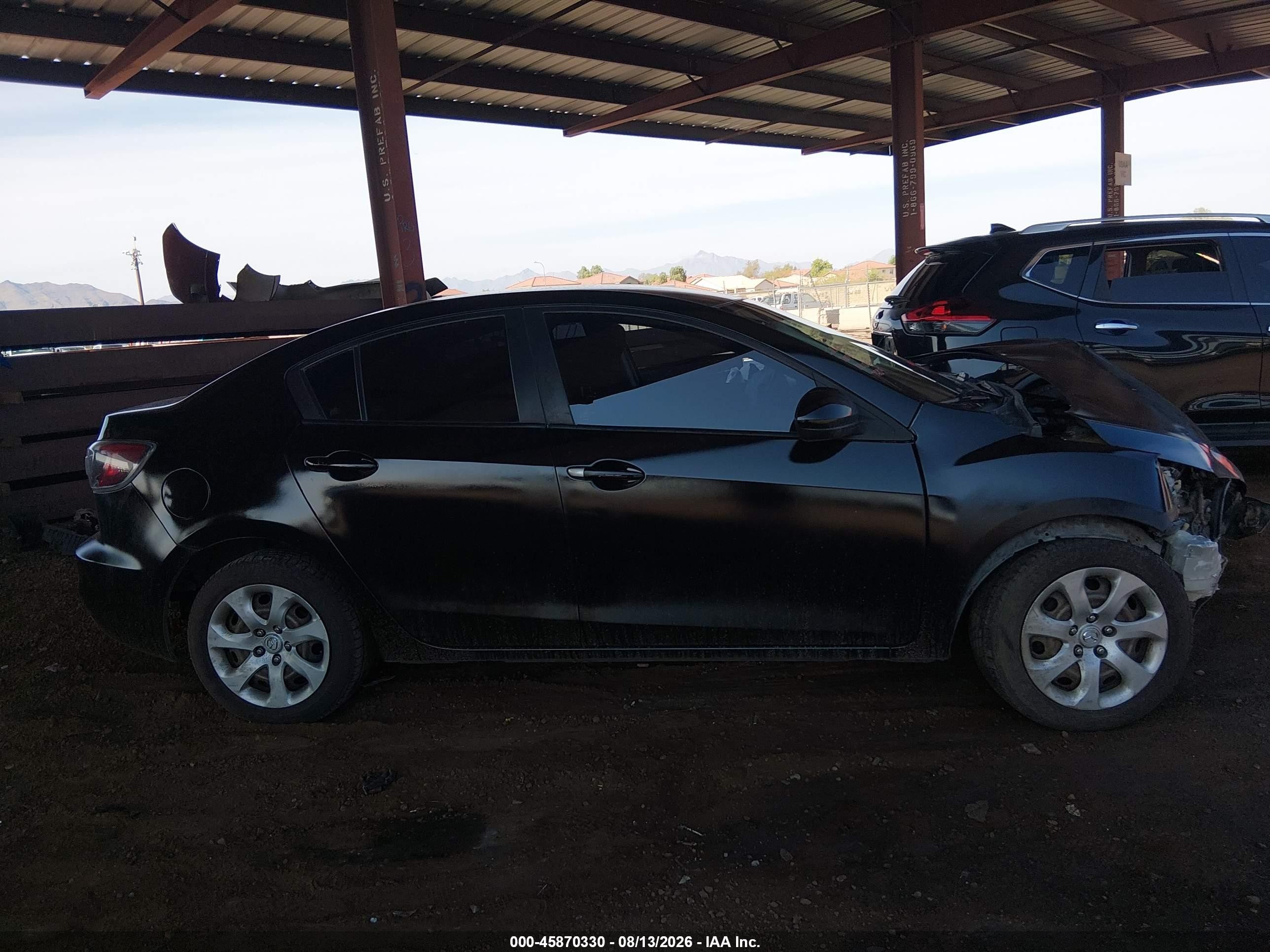 2013 Mazda Mazda3 I Sv Черный vin: JM1BL1TGXD1837689