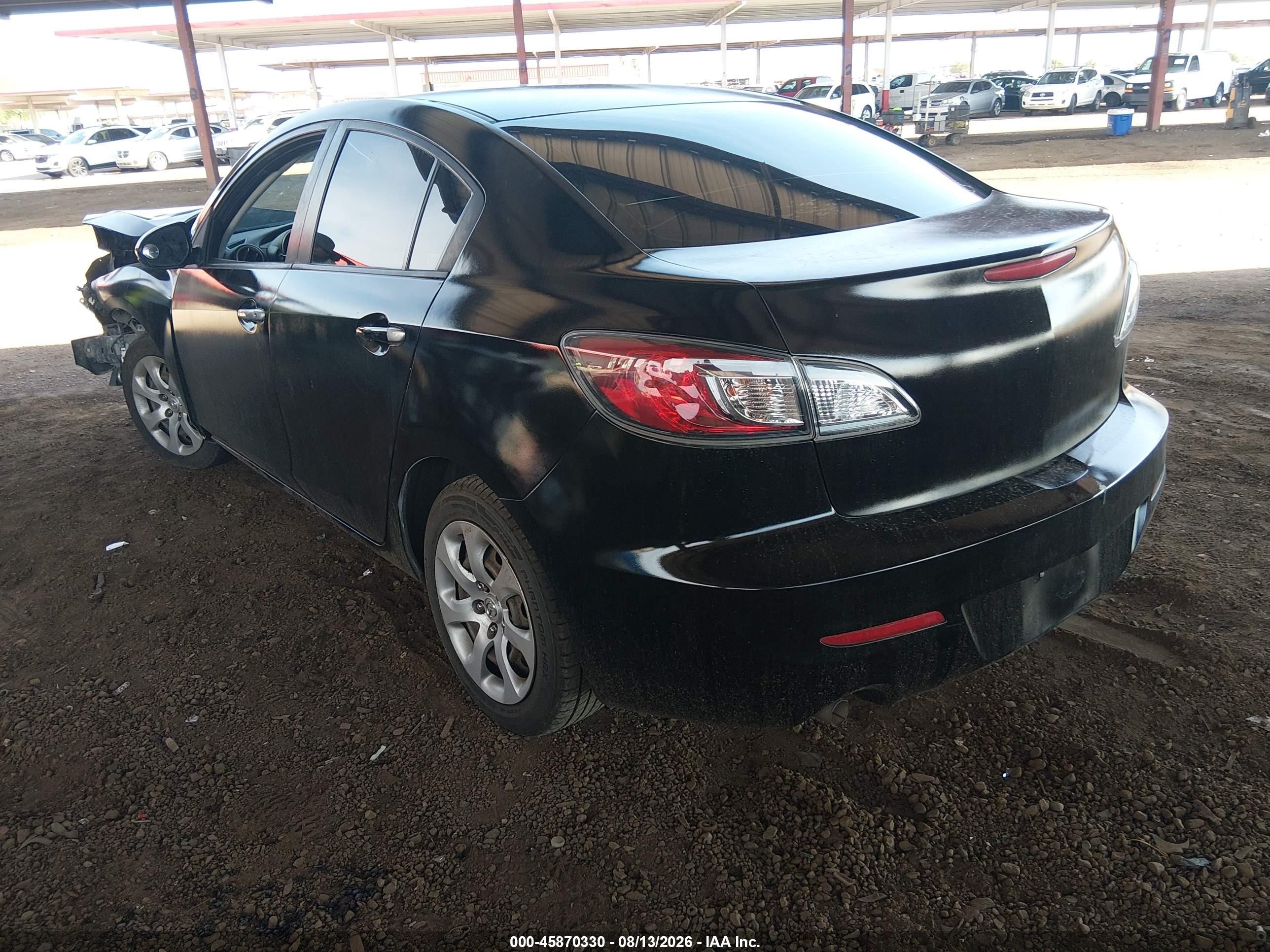 2013 Mazda Mazda3 I Sv Черный vin: JM1BL1TGXD1837689
