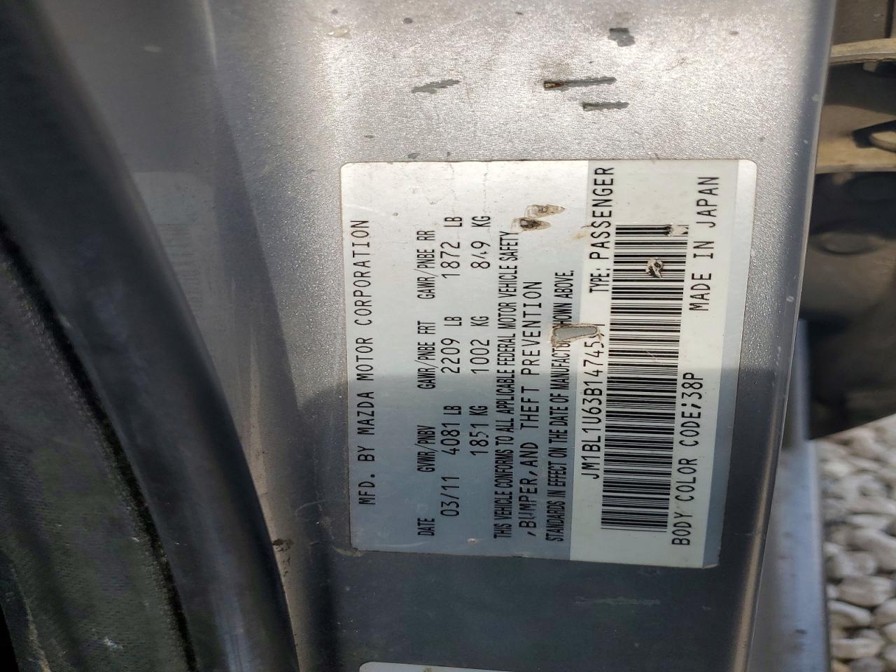 2011 Mazda 3 S Silver vin: JM1BL1U63B1474591