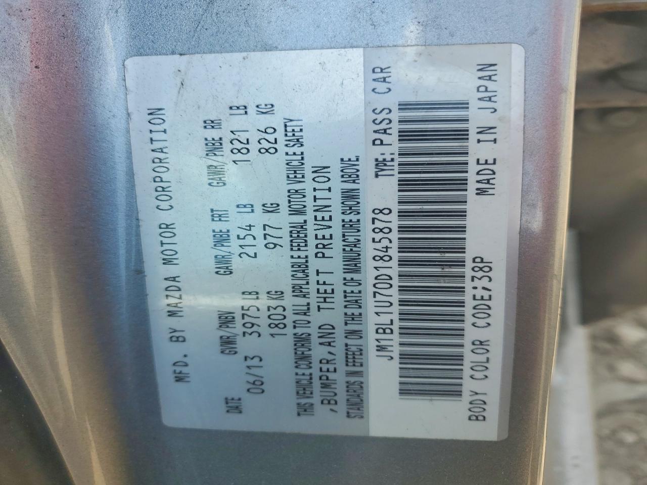 2013 Mazda 3 I Gray vin: JM1BL1U70D1845878