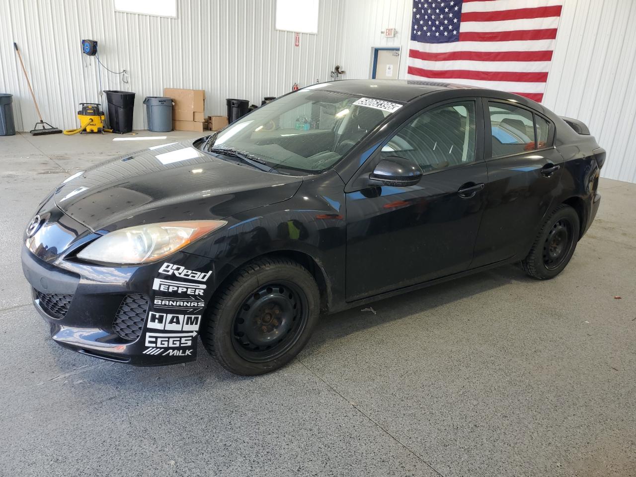 2013 Mazda 3 I Black vin: JM1BL1U73D1752837 Damage: Left Front Fender, Multiple Scratches Heavy, 3