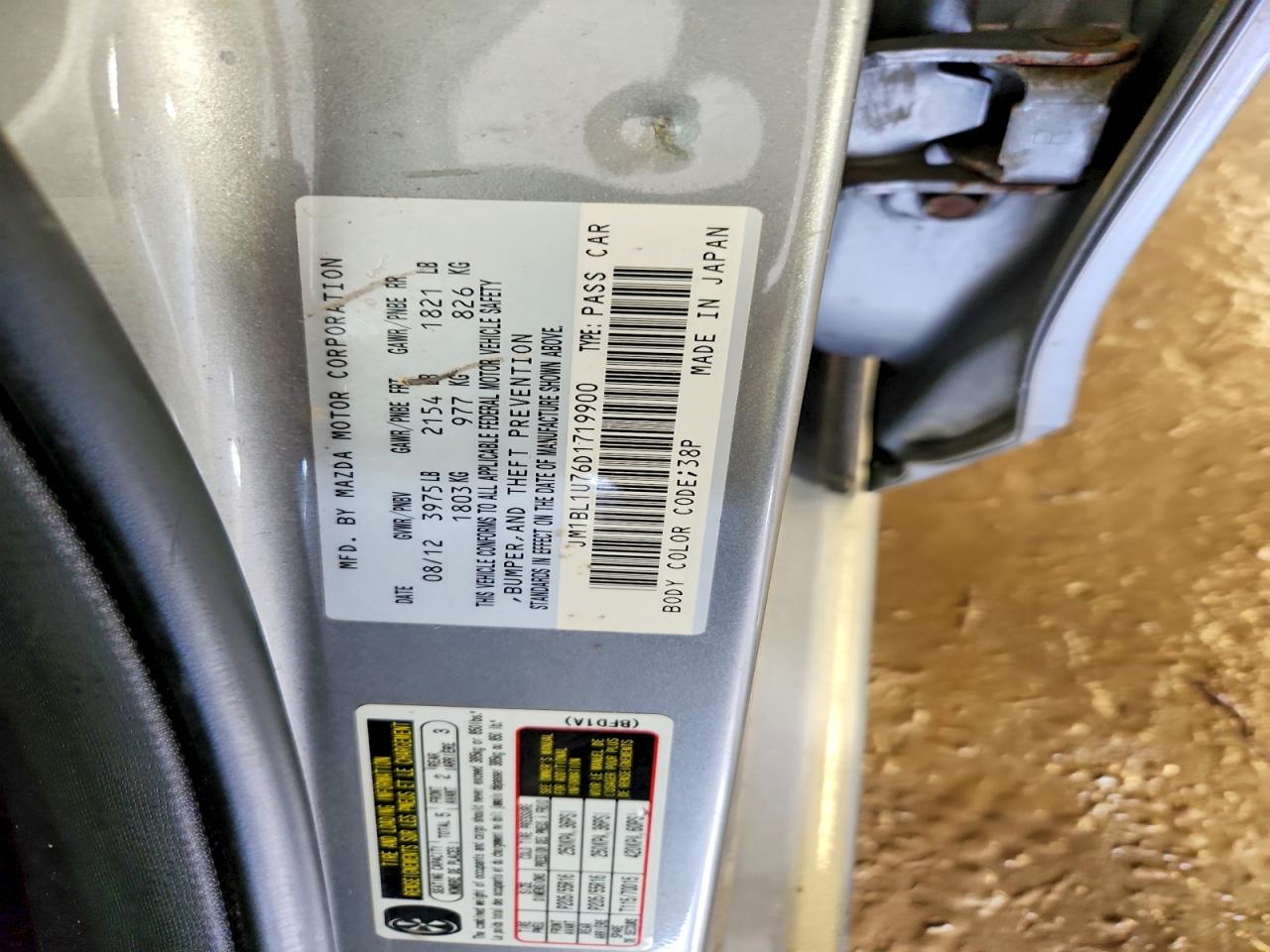 2013 Mazda 3 I Silver vin: JM1BL1U76D1719900