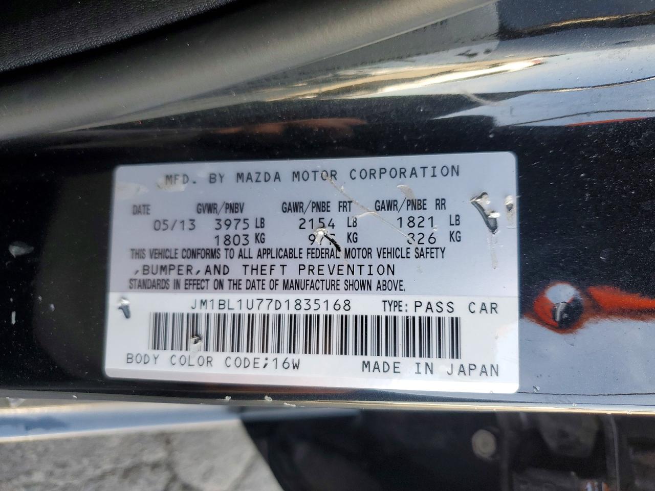 2013 Mazda 3 I Black vin: JM1BL1U77D1835168