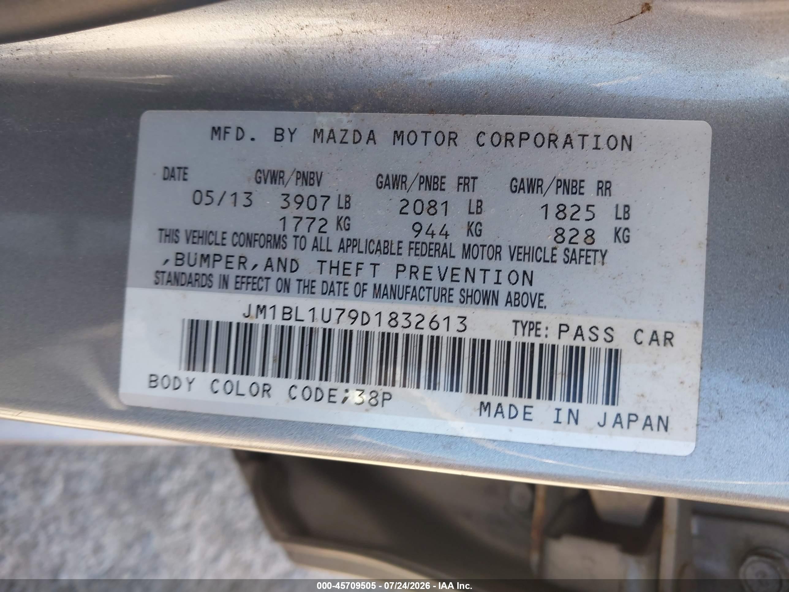 2013 Mazda Mazda3 I Sport Silver vin: JM1BL1U79D1832613