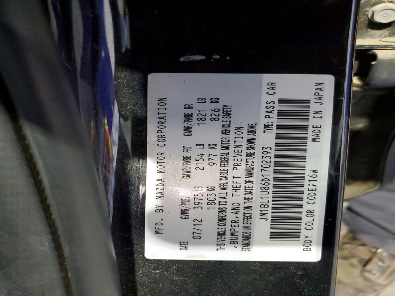 2013 Mazda 3 I Black vin: JM1BL1U86D1702393