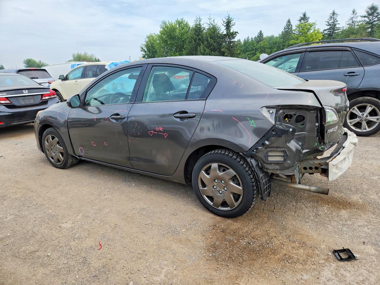 2013 Mazda 3 I Gray vin: JM1BL1UF1D1705149