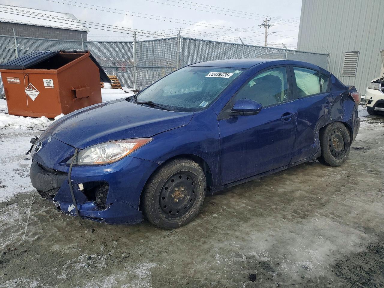 2013 Mazda 3 I Blue vin: JM1BL1UF2D1793015
