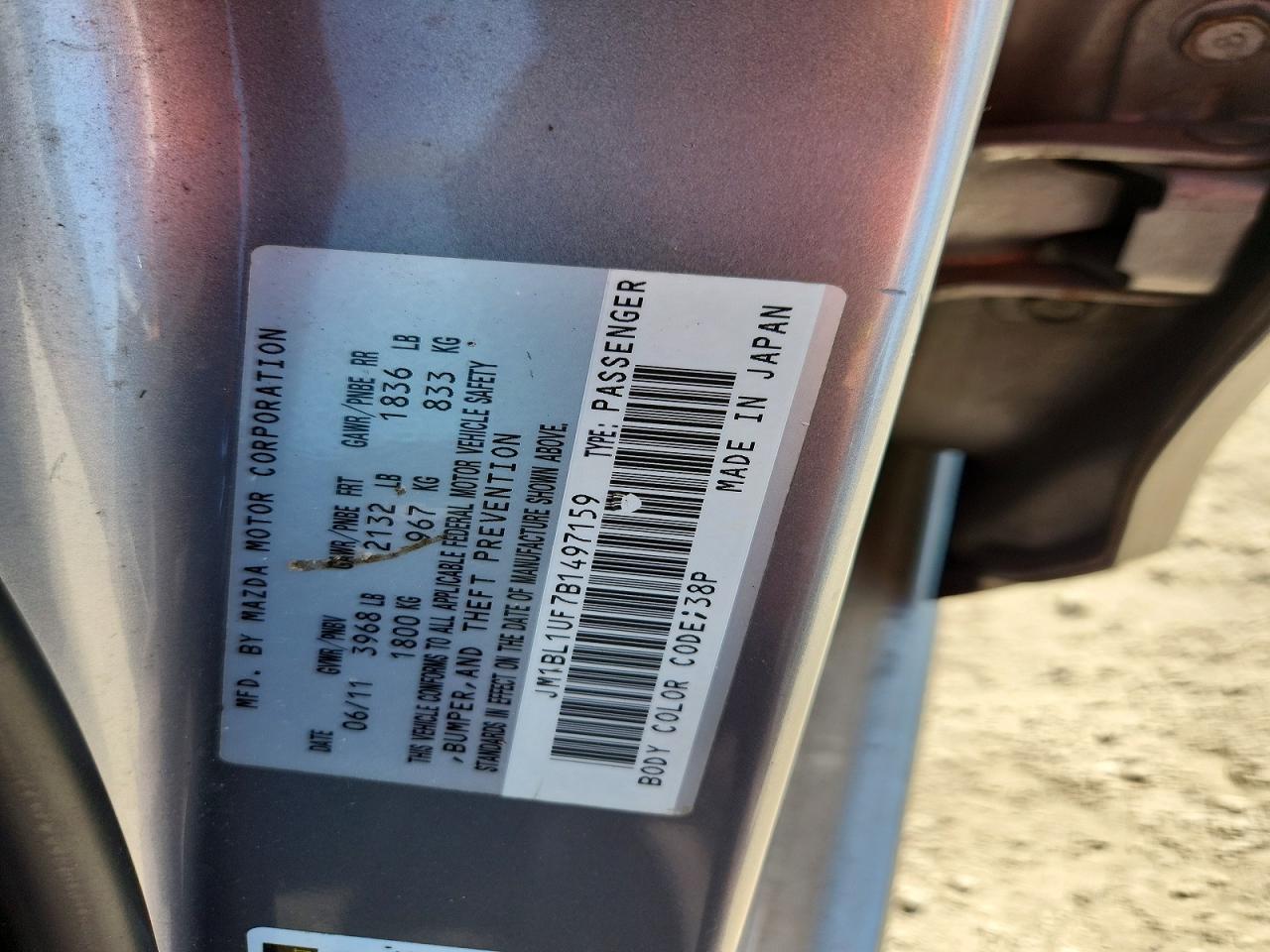 2011 Mazda 3 I Silver vin: JM1BL1UF7B1497159