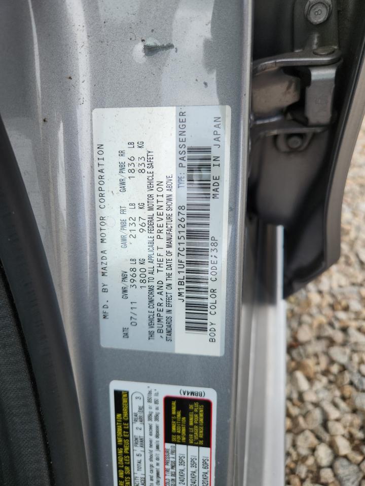 2012 Mazda 3 I Silver vin: JM1BL1UF7C1512678