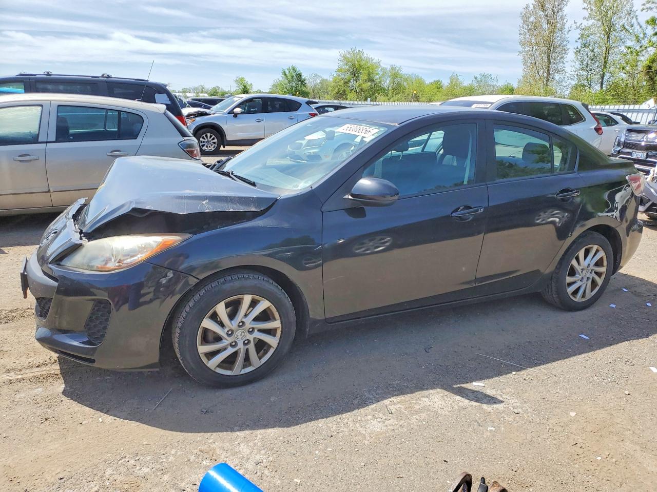 2012 Mazda 3 I Black vin: JM1BL1UF9C1667345