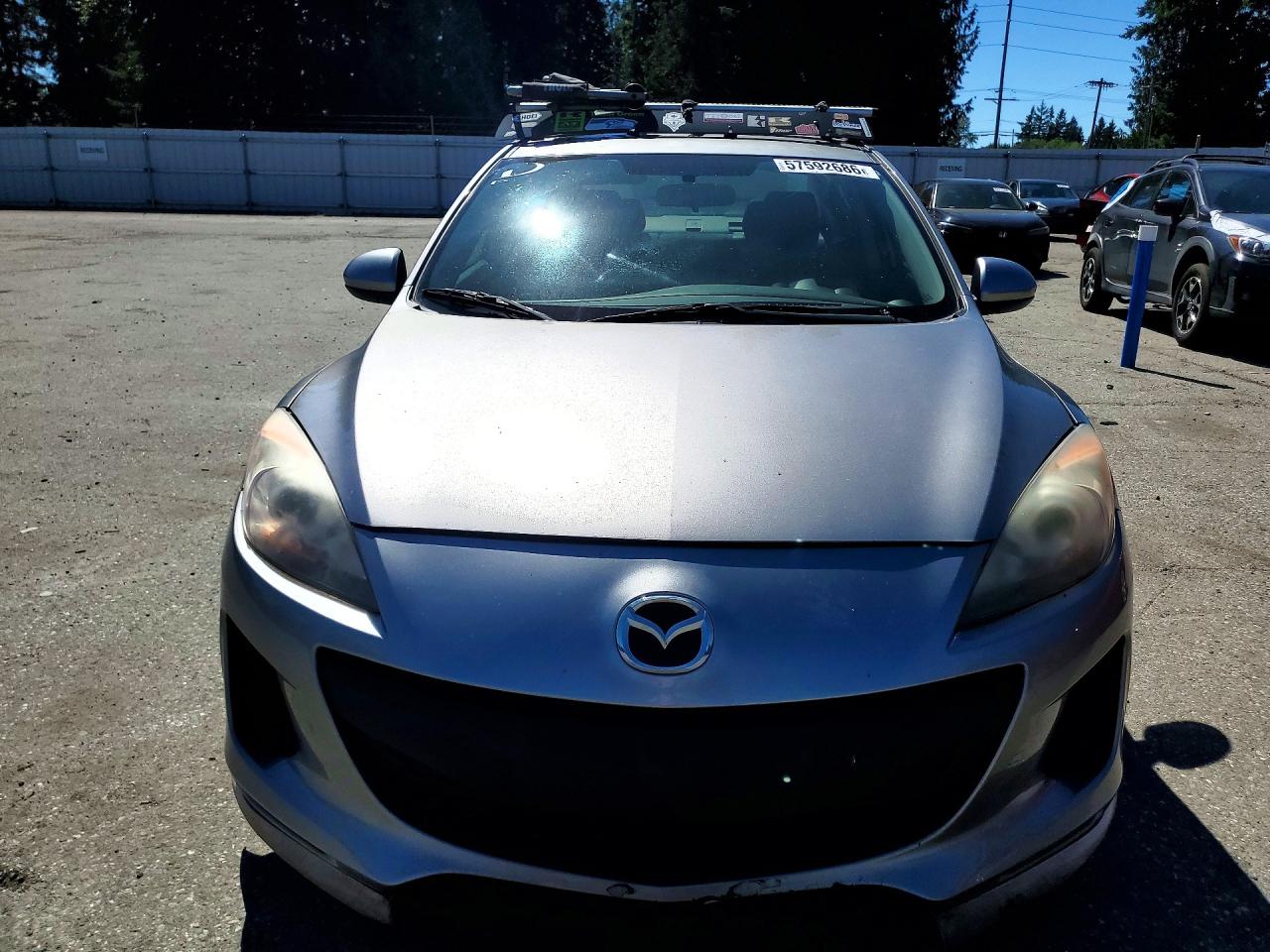 2012 Mazda 3 I Silver vin: JM1BL1UF9C1684310