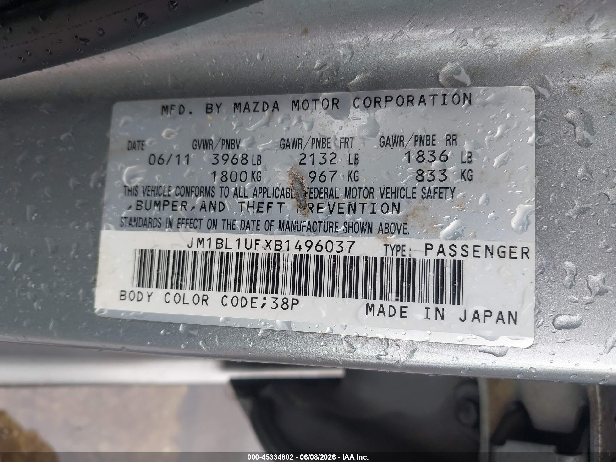 2011 Mazda Mazda3 I Sport Silver vin: JM1BL1UFXB1496037