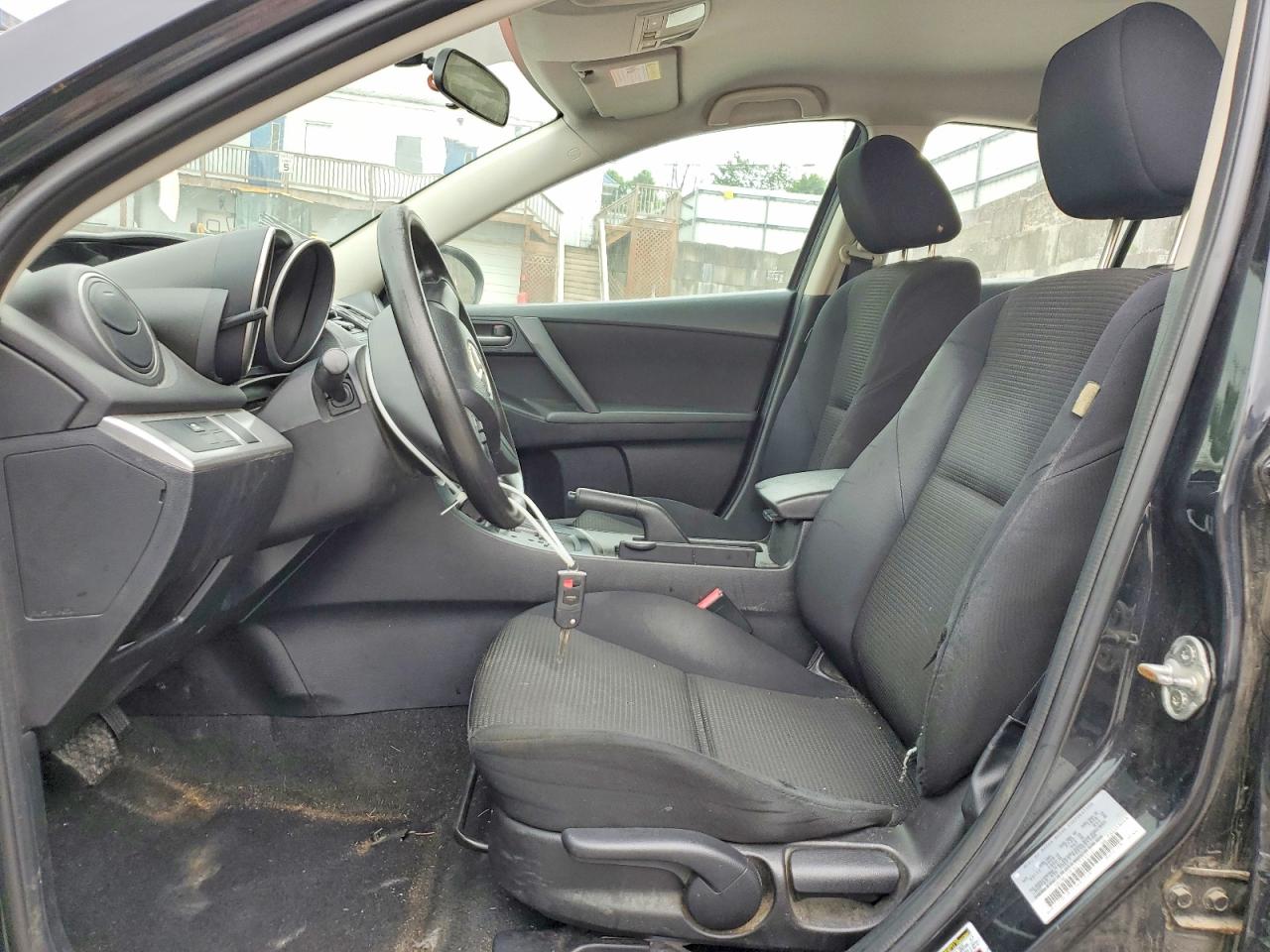 2012 Mazda 3 I Black vin: JM1BL1UFXC1533346
