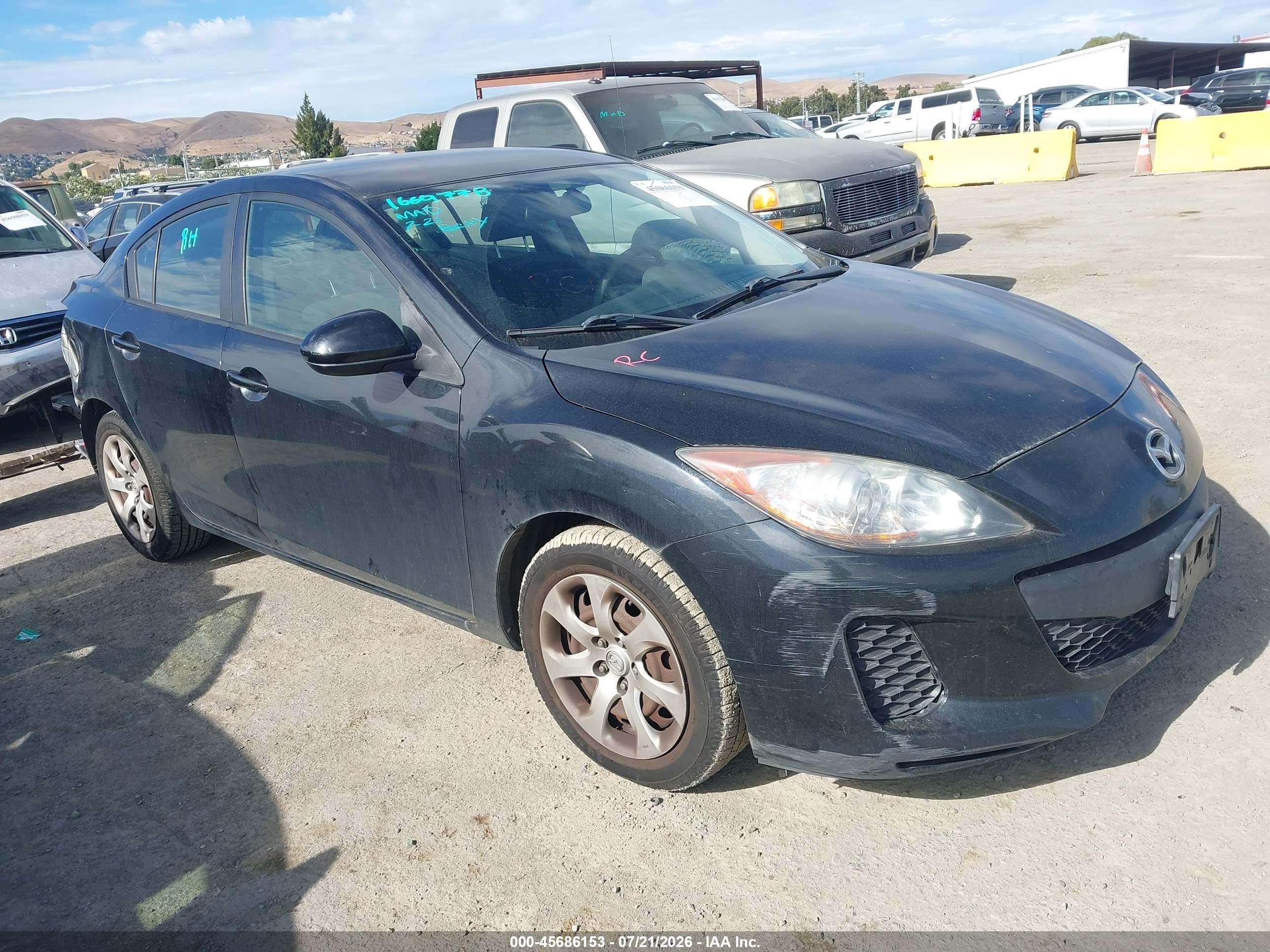 2012 Mazda Mazda3 I Sport Черный vin: JM1BL1UG0C1592690