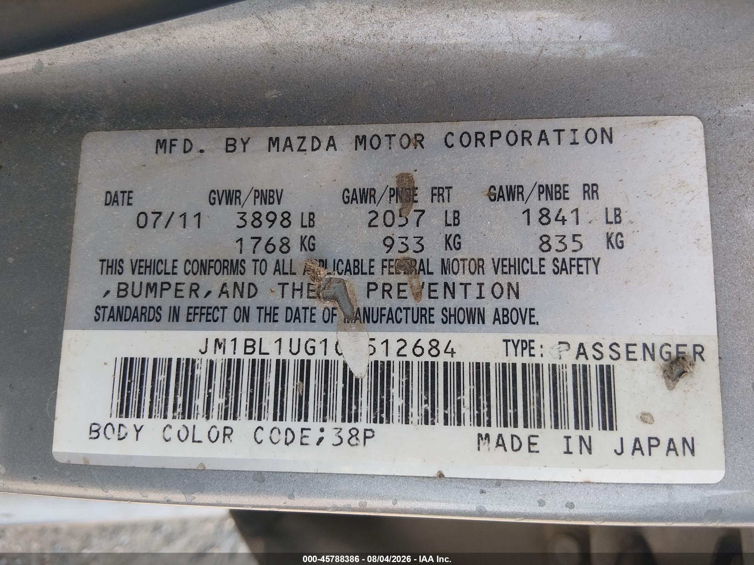 2012 Mazda Mazda3 I Sport Silver vin: JM1BL1UG1C1512684